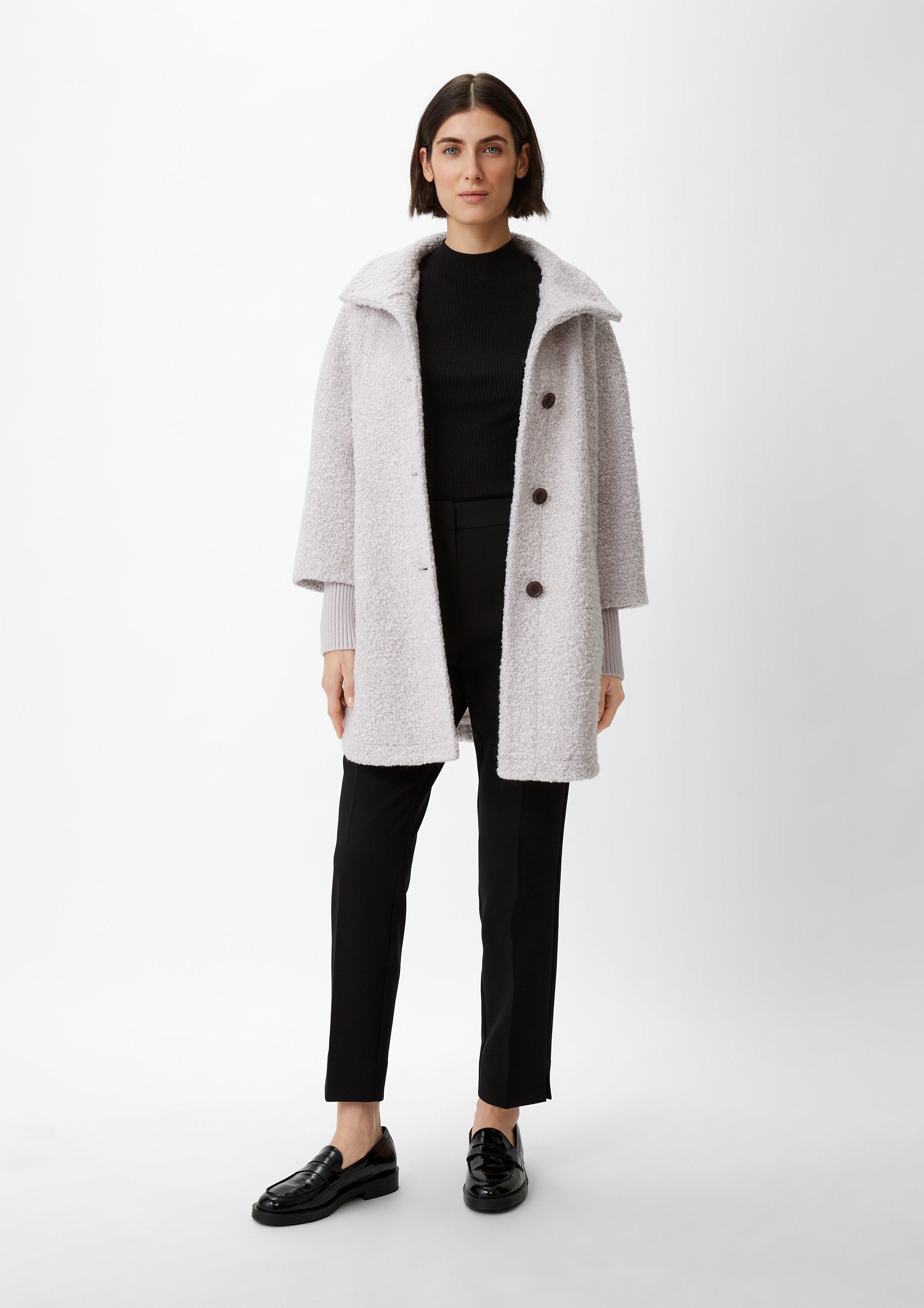 ◇KHAKIPOINT◇ Boucle Hooded Baraclava ivory 2139528.8143_outfit