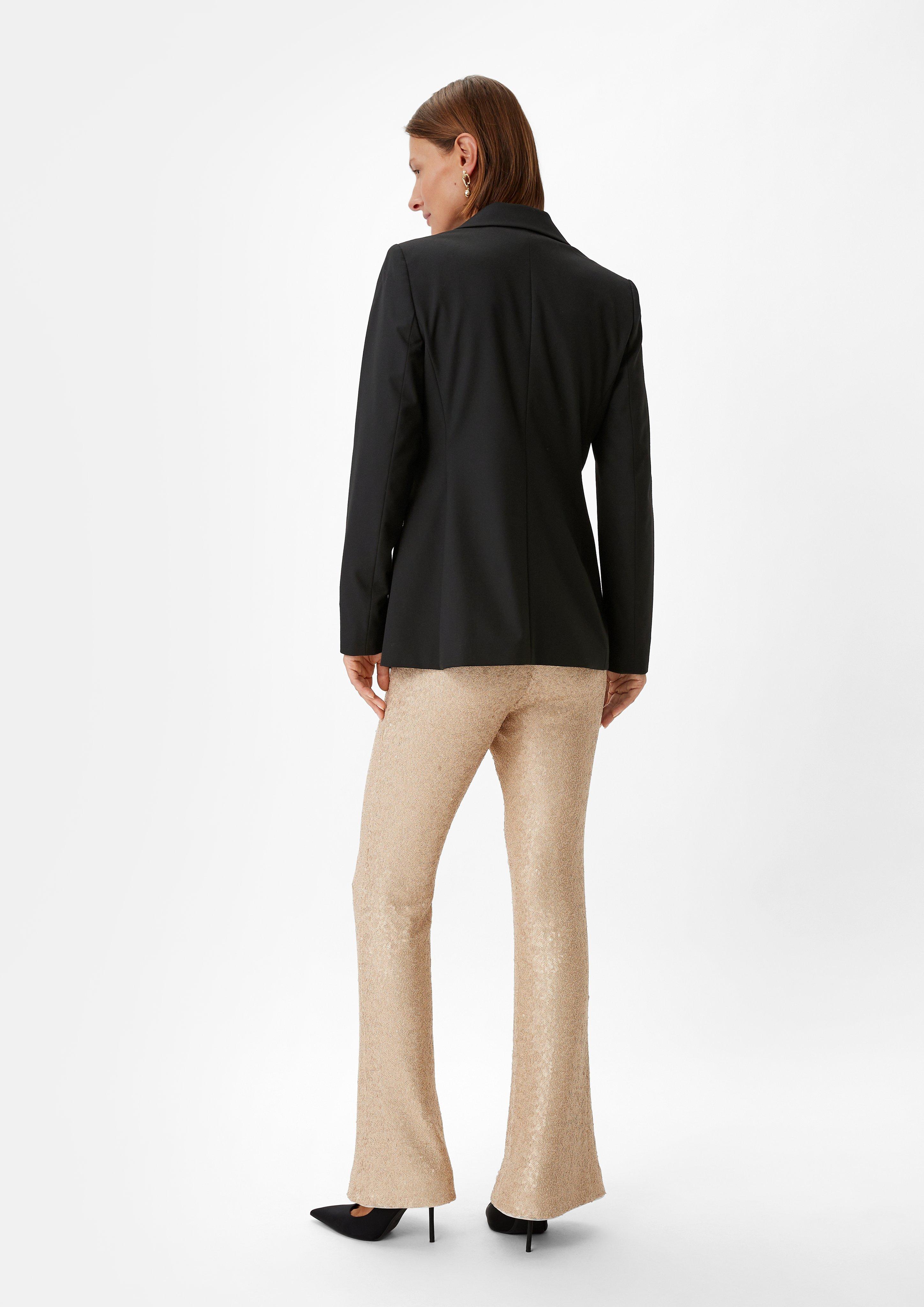 Asma Printed Long Blazer Jacket With Camisole And Jogger Pants