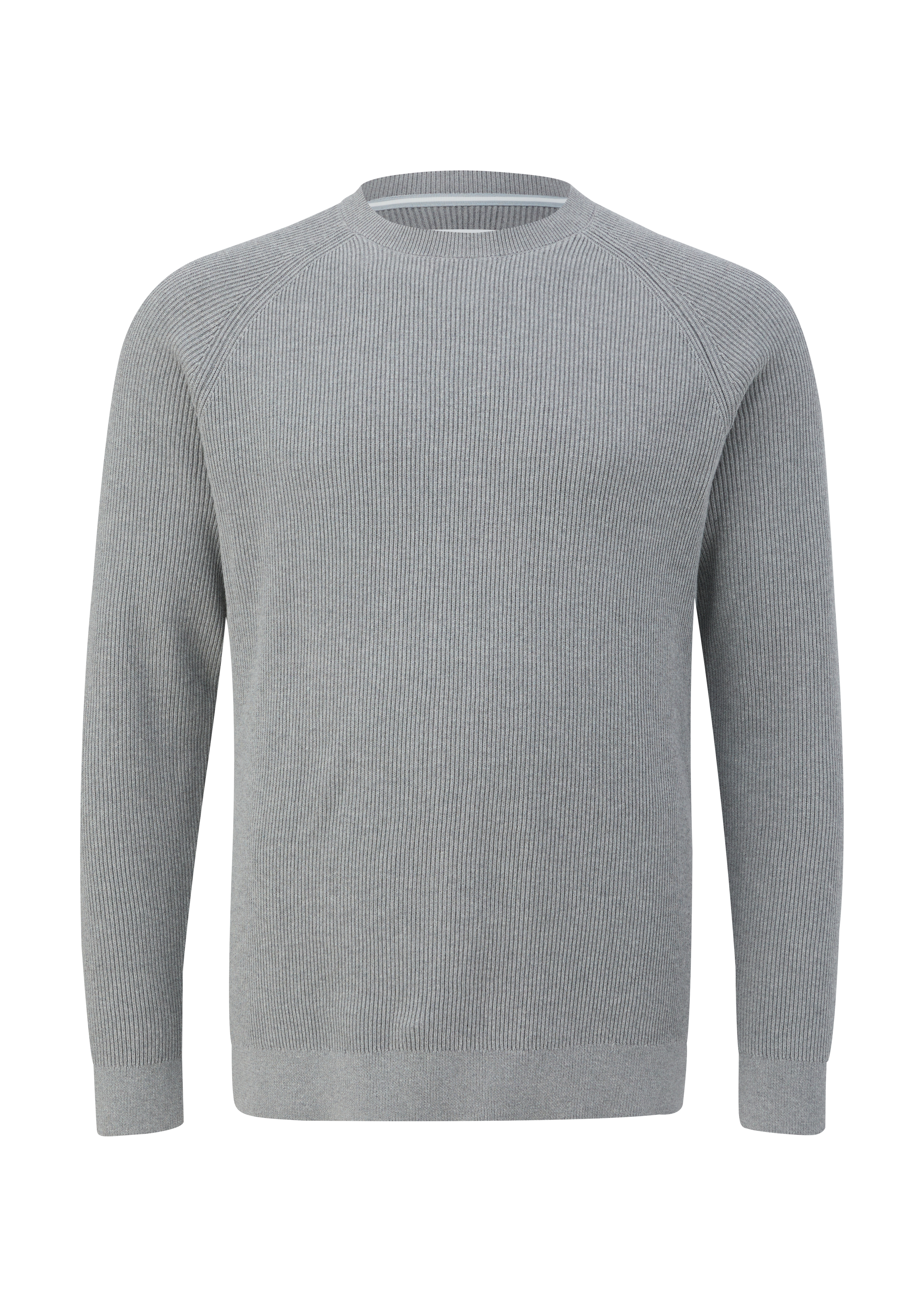 s.Oliver - Feinstrickpullover aus Baumwolle, Herren, grau