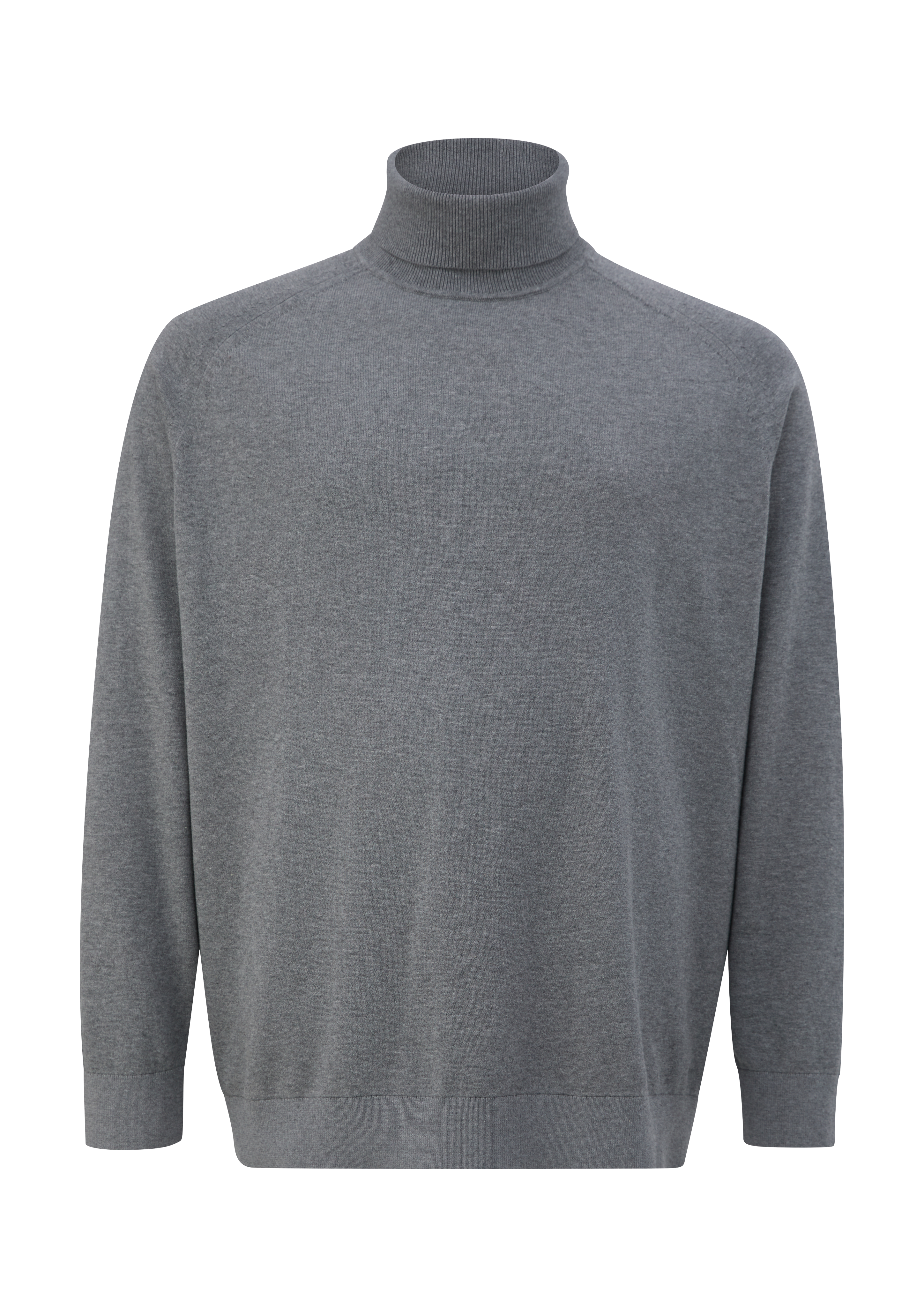 s.Oliver - Rollkragenpullover aus Baumwolle, Herren, grau