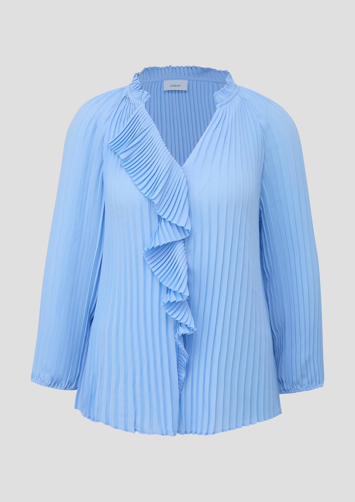 s.Oliver Pleated blouse with a flounce