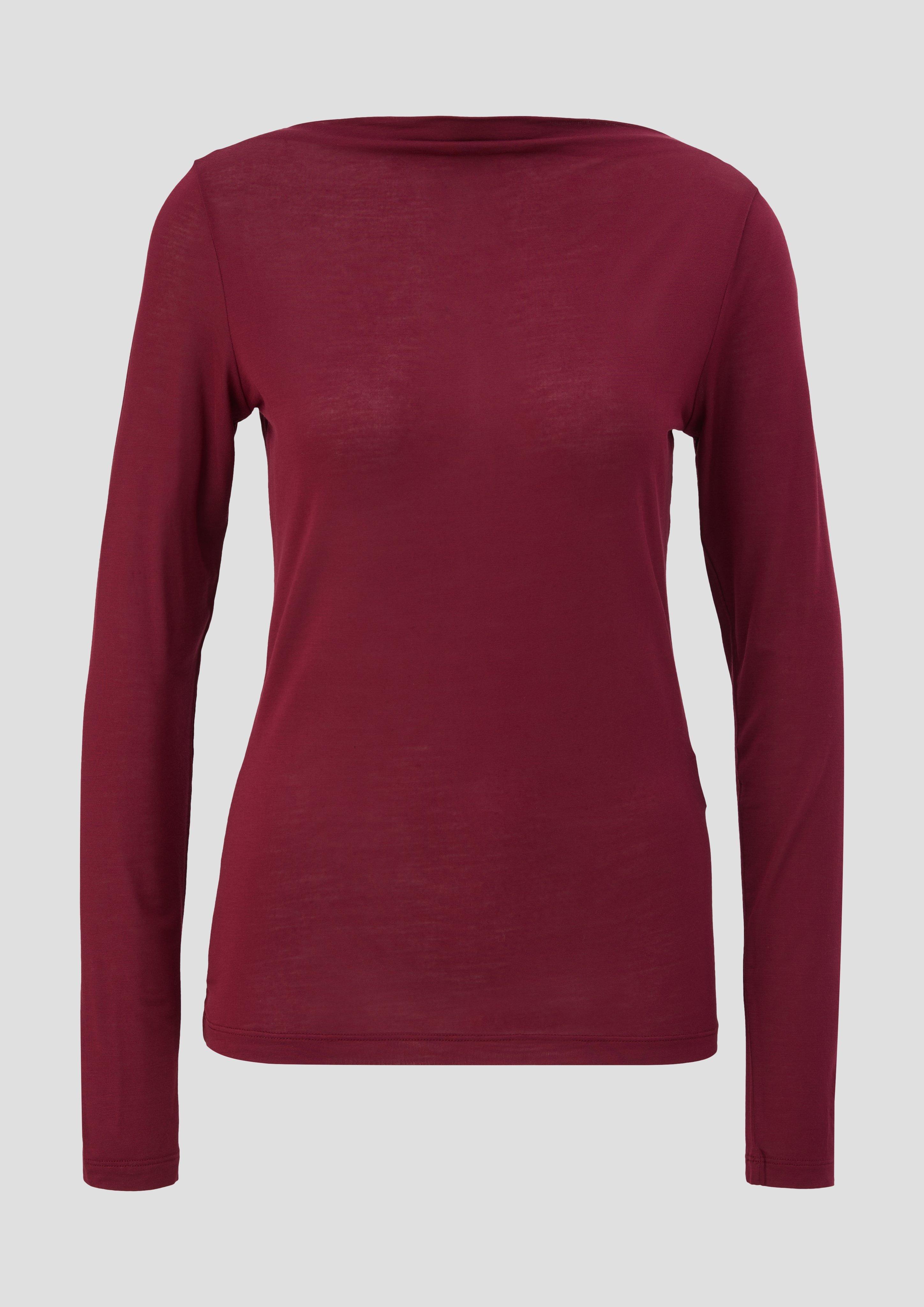 s.Oliver - Leicht durscheinendes Longsleeve, Damen, rot