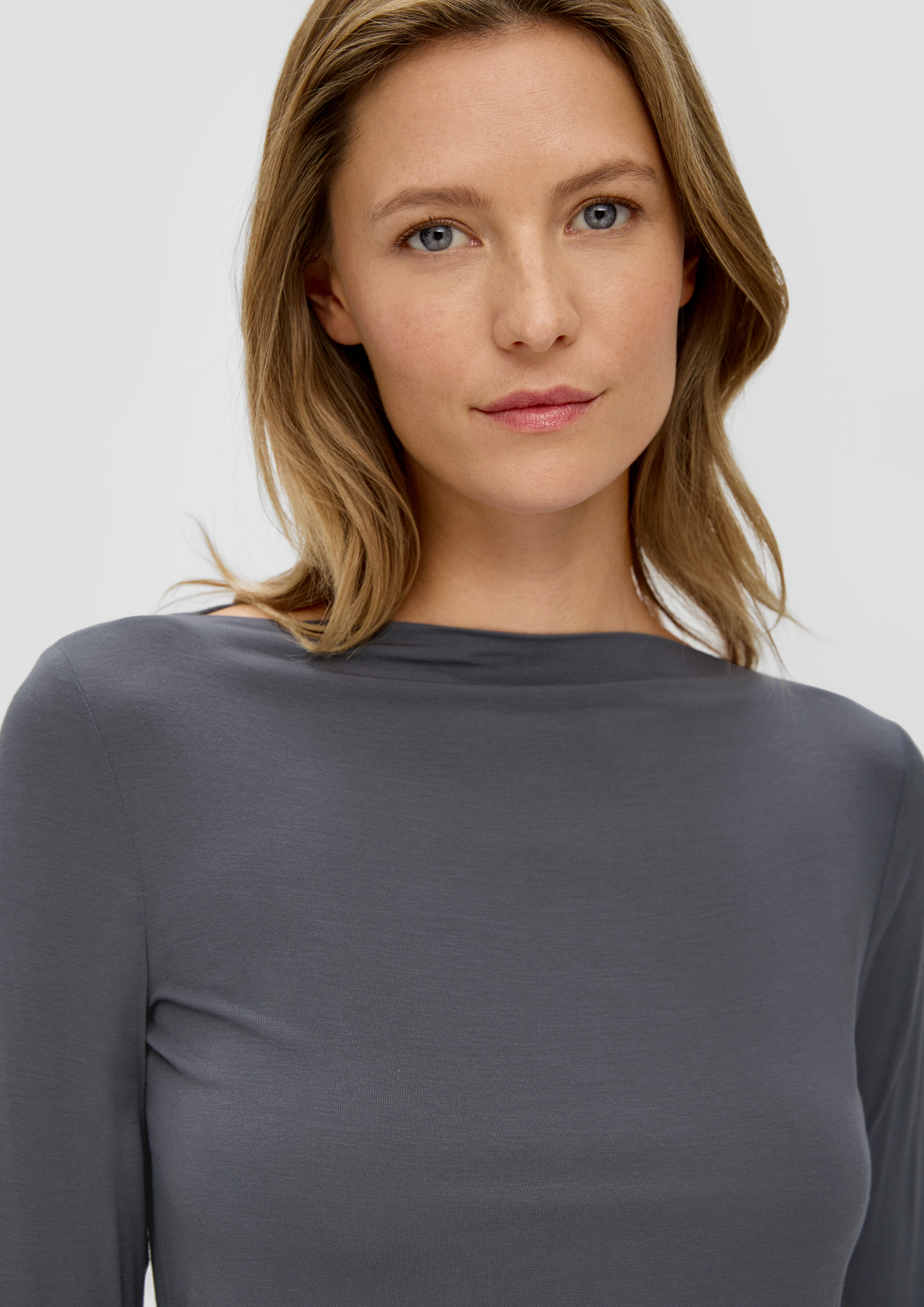 S.Oliver Longsleeve Aus Lyocell – Leicht Durchscheinend Mit Schmaler Passform