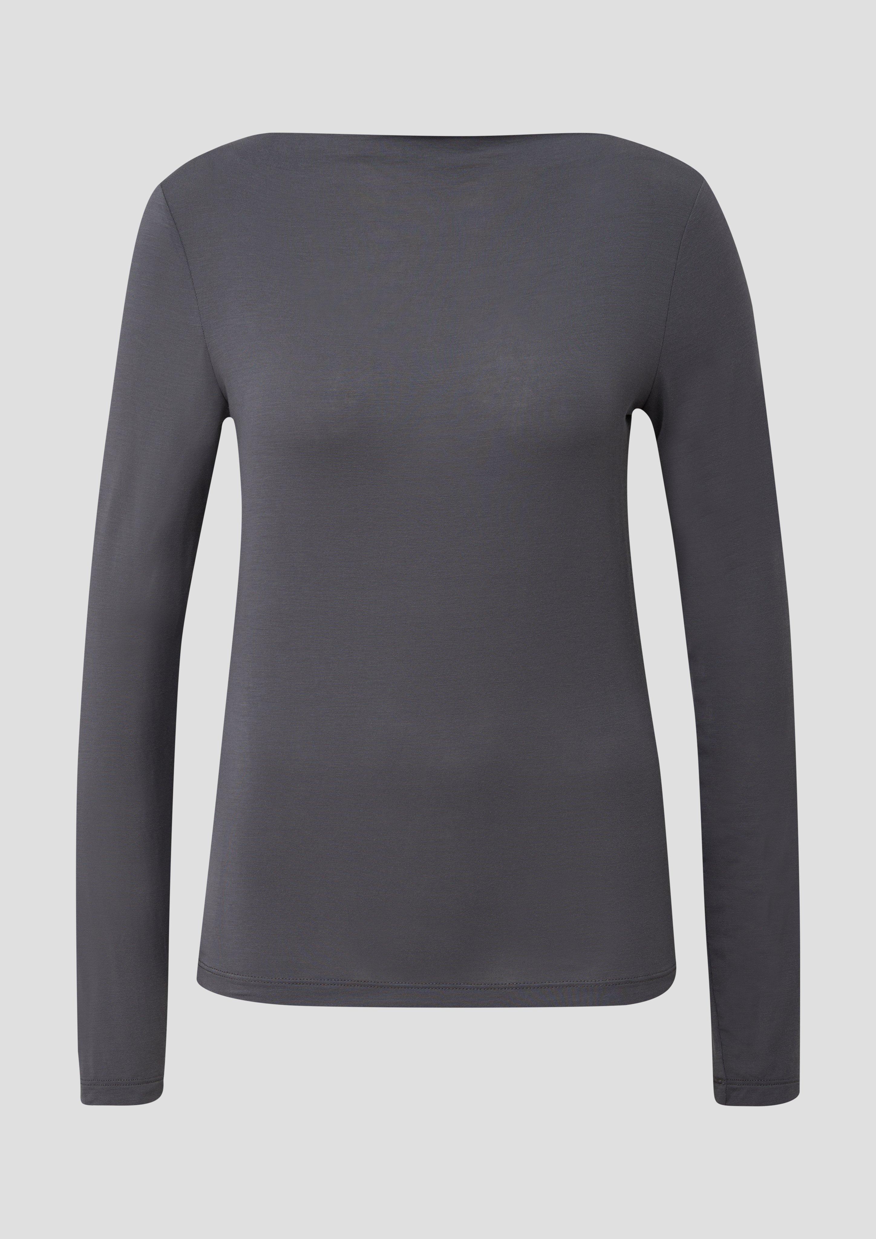 s.Oliver - Leicht durscheinendes Longsleeve, Damen, grau