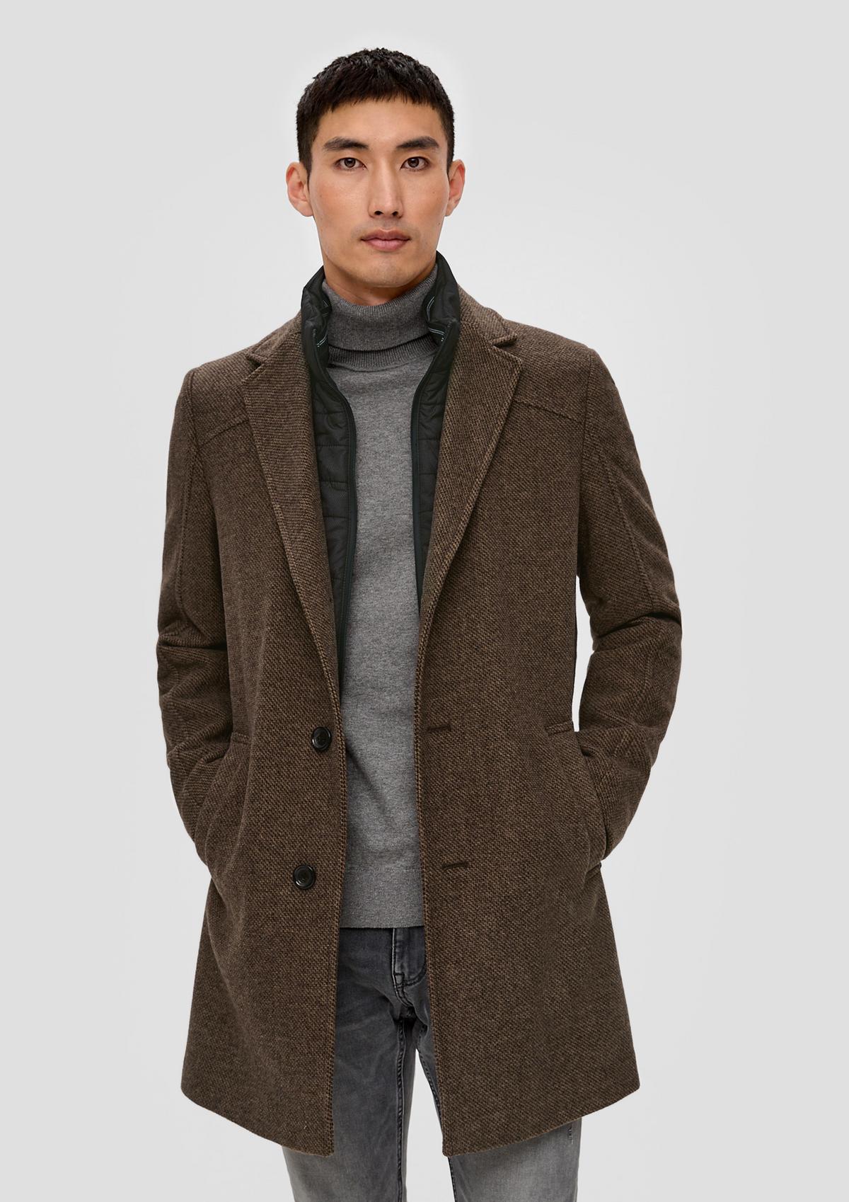 s.Oliver Tweed coat with a removable insert