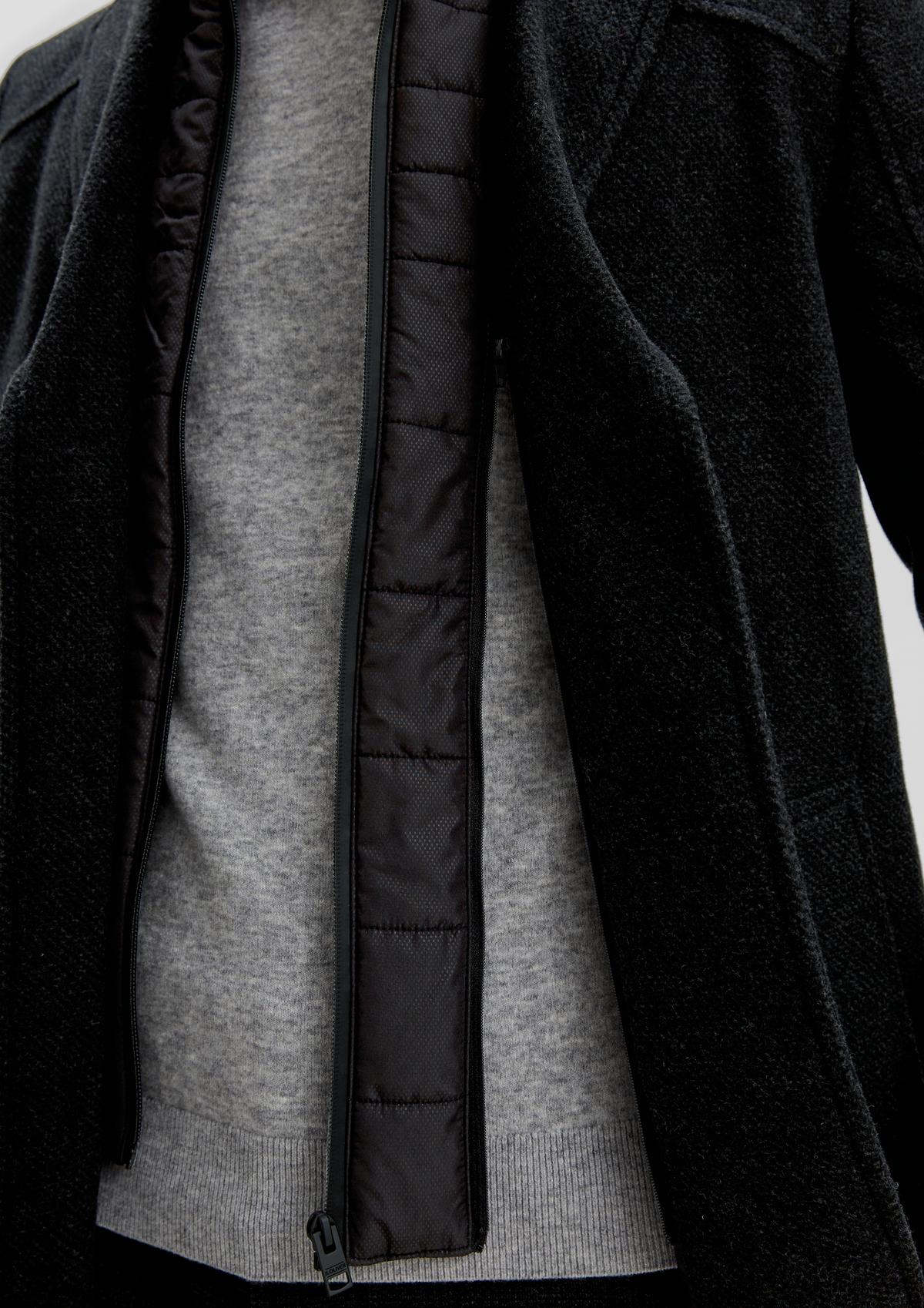 s.Oliver Tweed-Mantel mit herausnehmbarem Insert