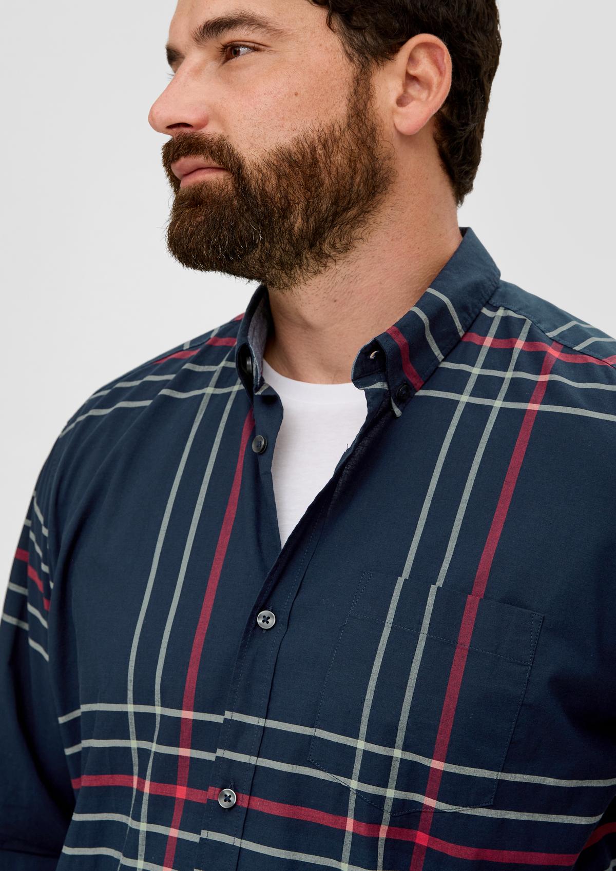 s.Oliver Slim fit: check shirt made of stretch cotton