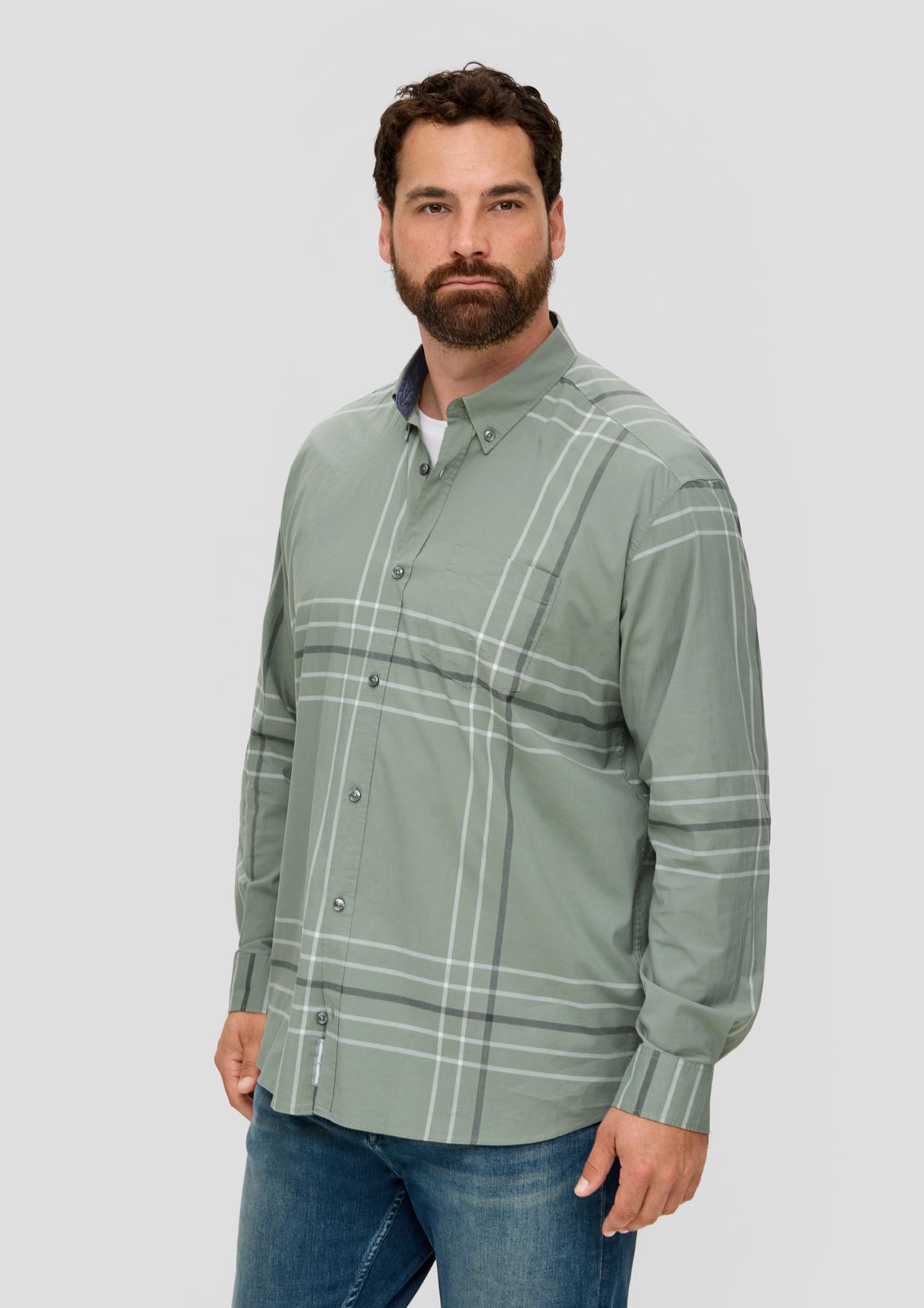 s.Oliver Slim: károvaná košile z bavlněného streče