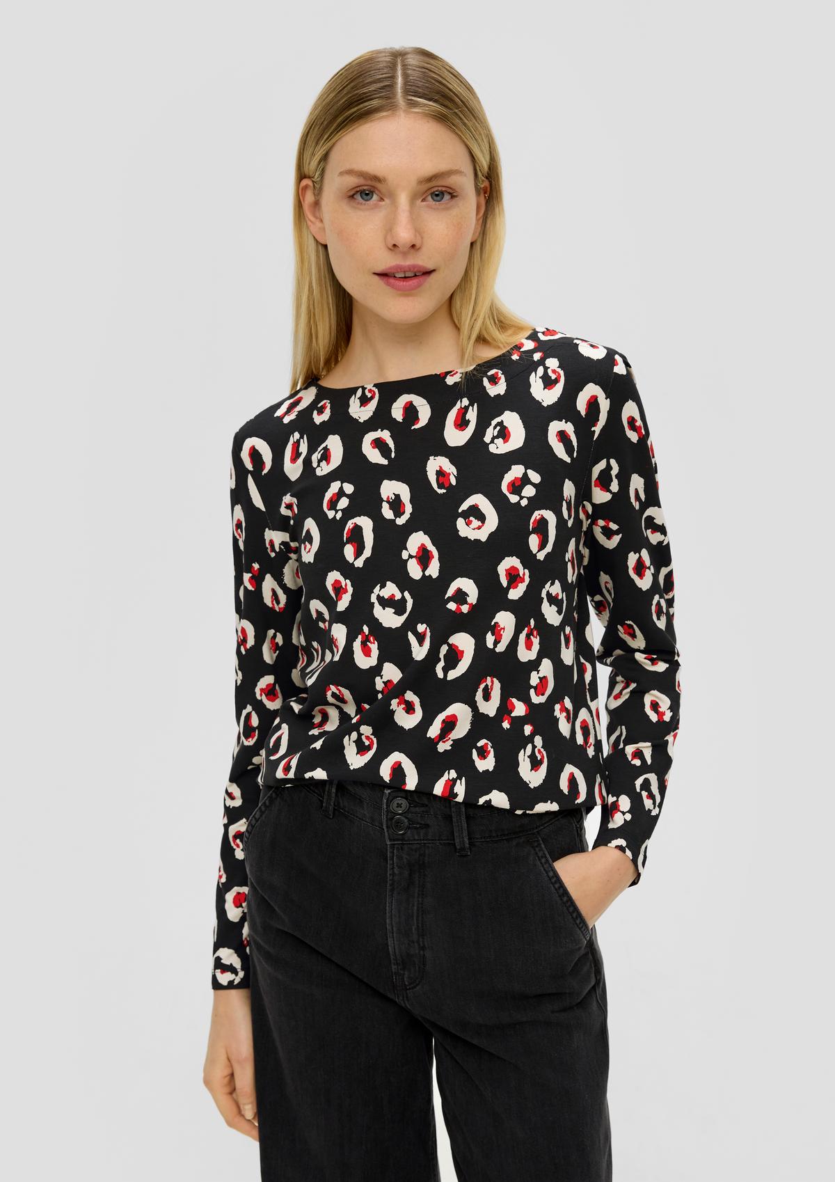 s.Oliver Long sleeve top in stretch viscose