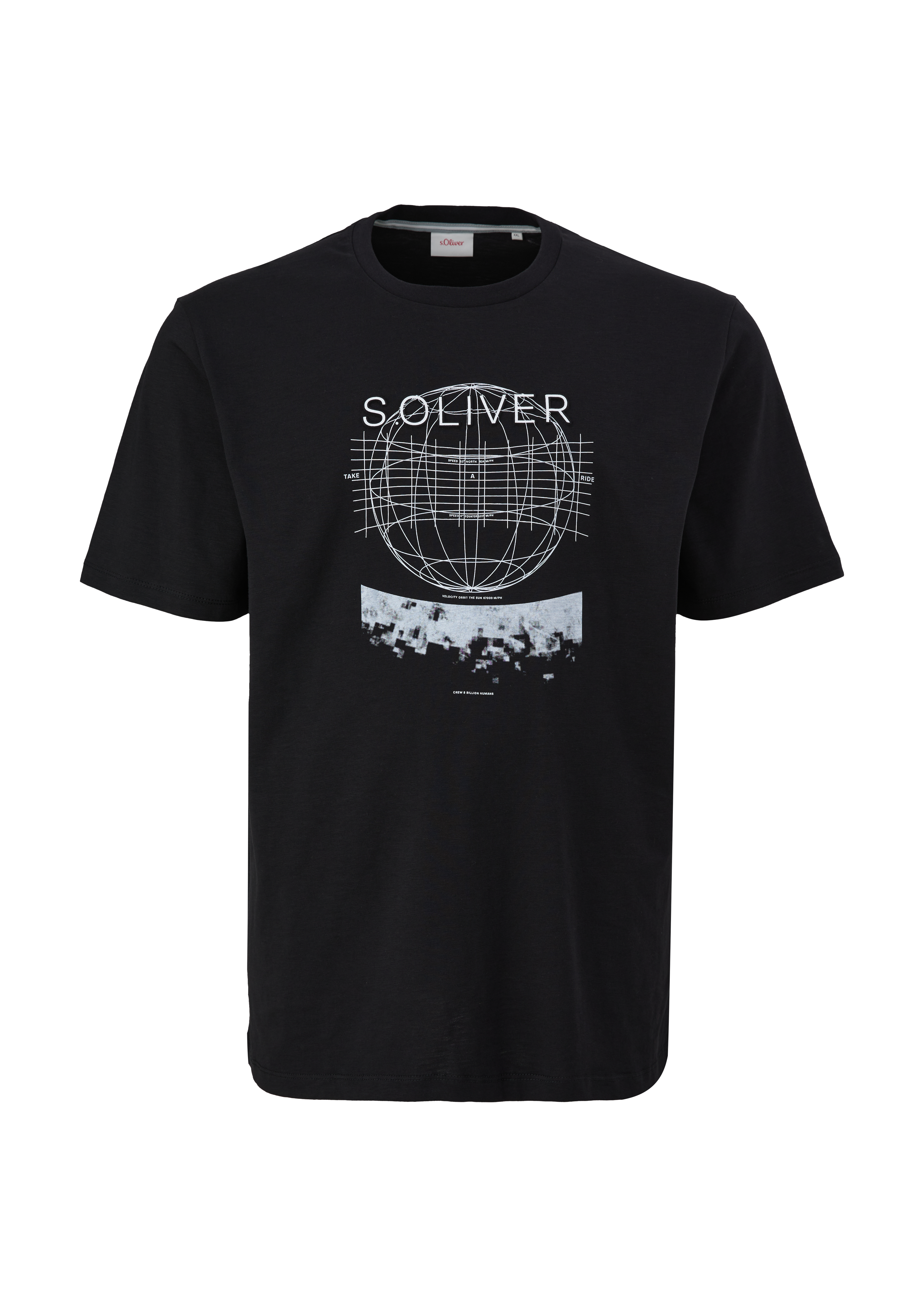 s.Oliver Baumwollshirt mit Flammgarnstruktur