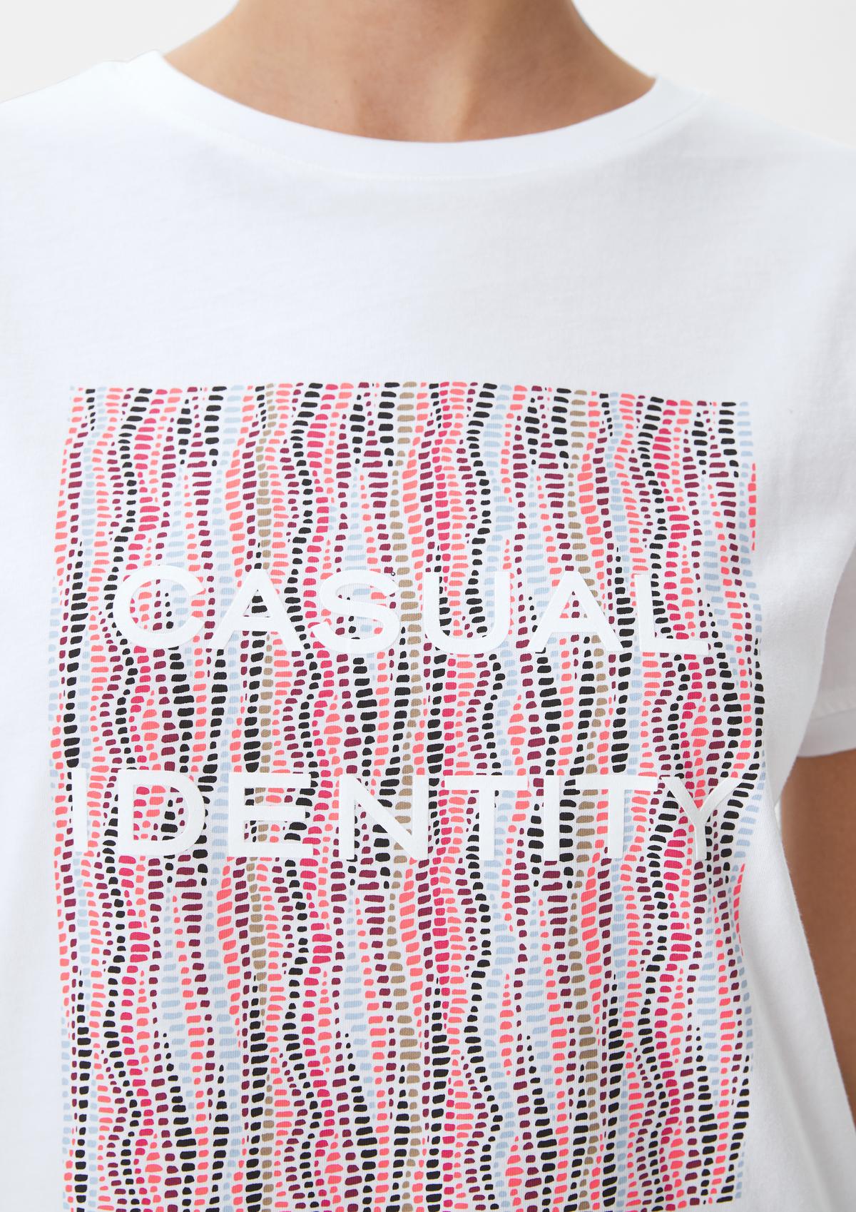 comma Cotton top with a rubber-coated front print