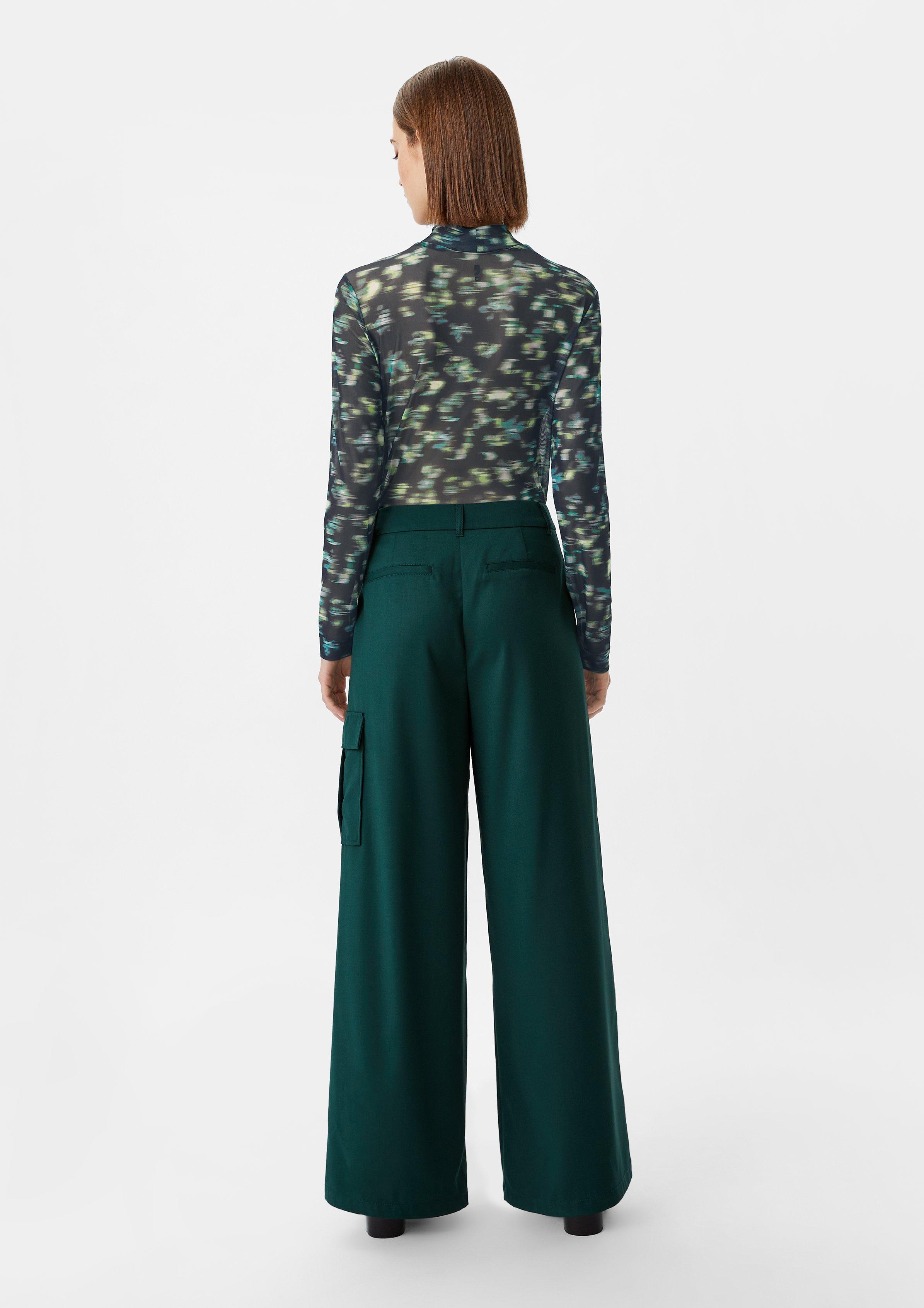 Longsleeve aus Mesh - schwarz | Comma 