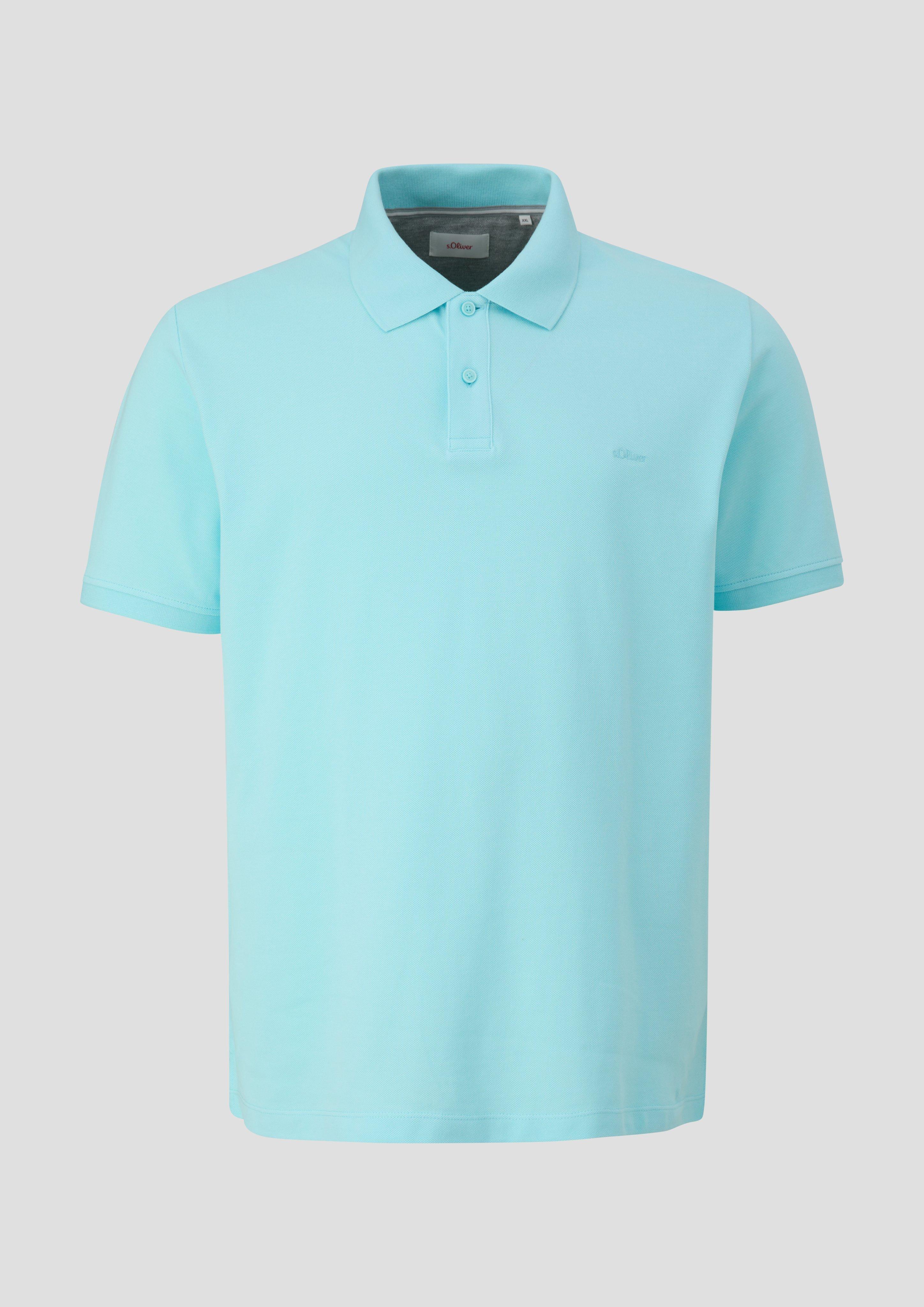 s.Oliver - Poloshirt aus Baumwollpiqué, Herren, Blau