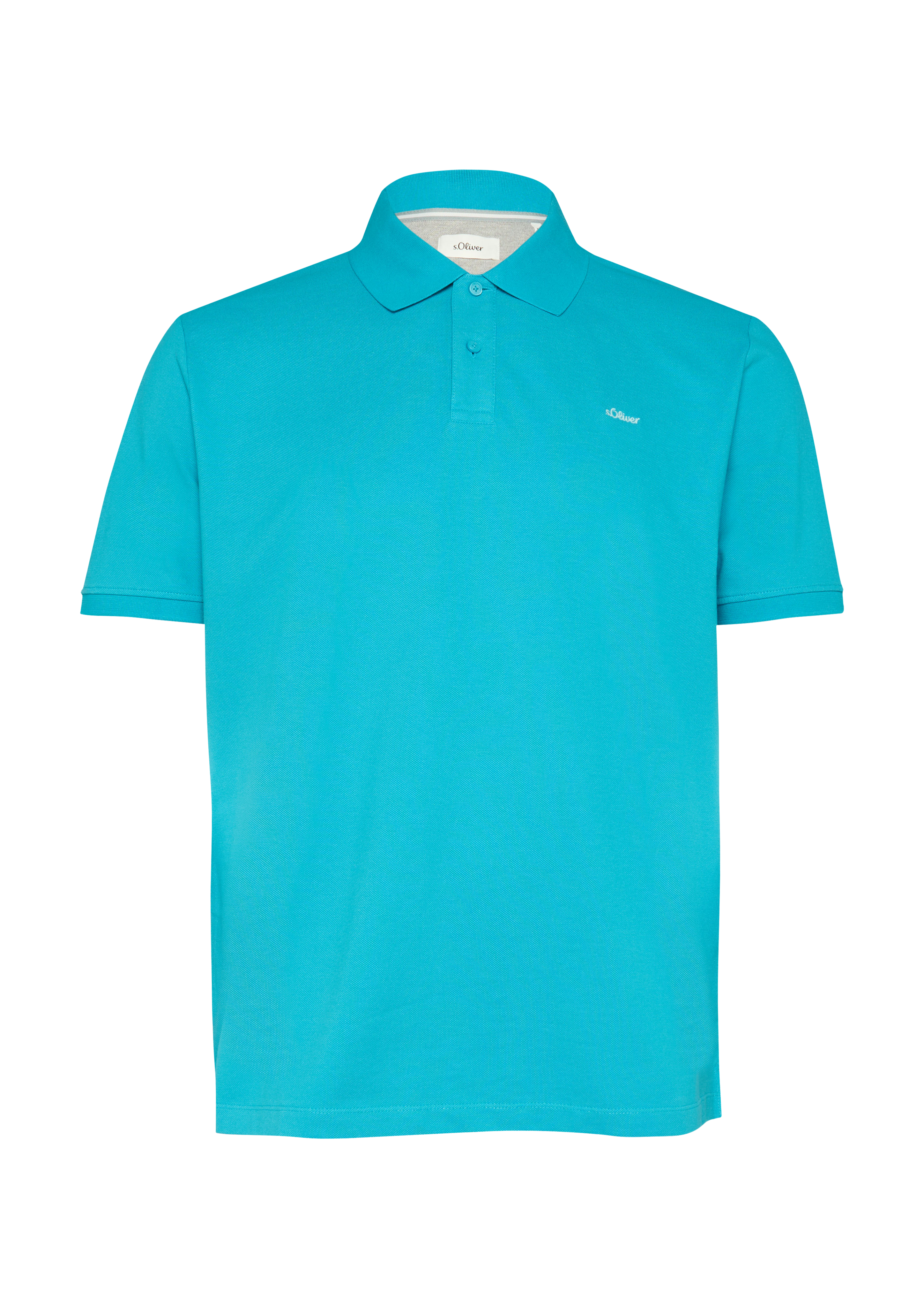 Cotton piqué polo shirt Turquoise