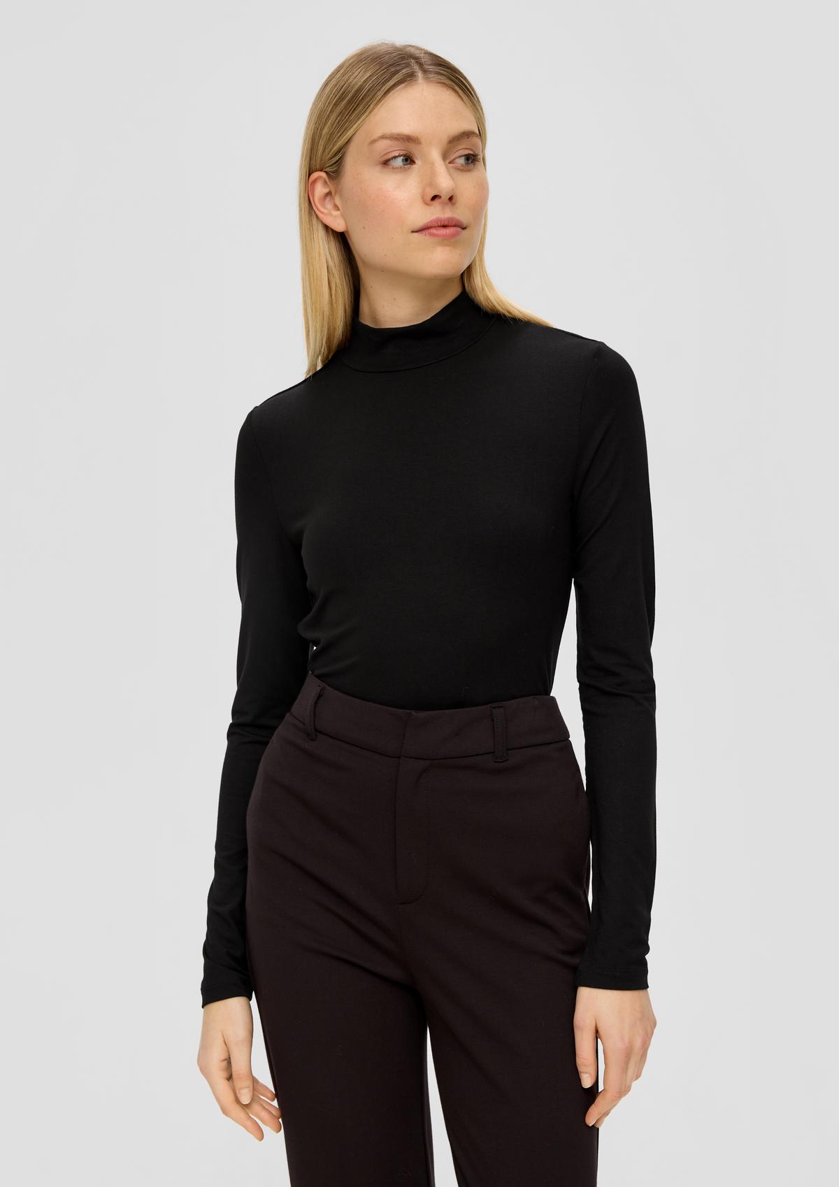 Long sleeve top in stretch viscose