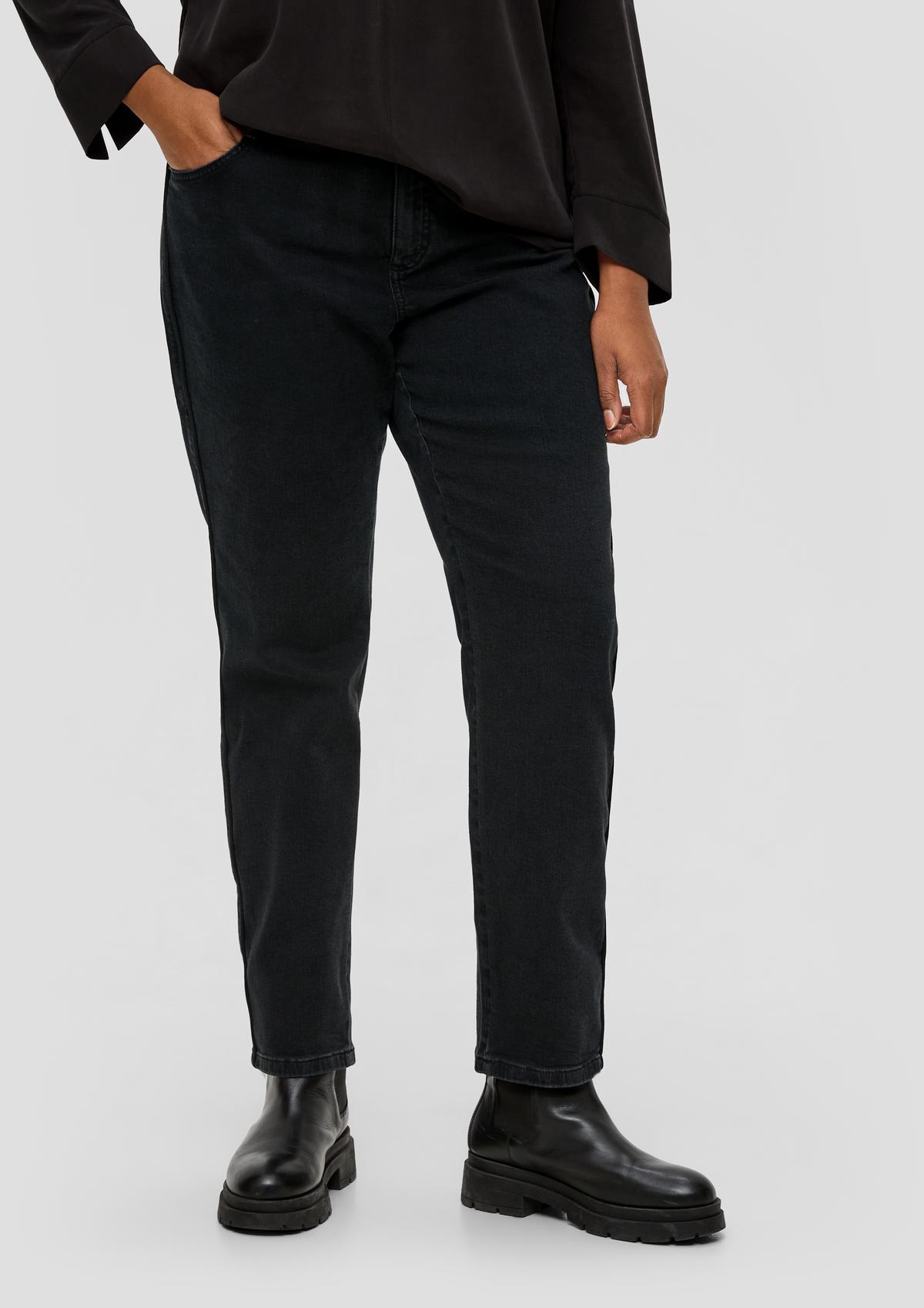 s.Oliver Jeans hlače / kroj Slim Fit / Mid Rise / Slim Leg / odprt / tvil