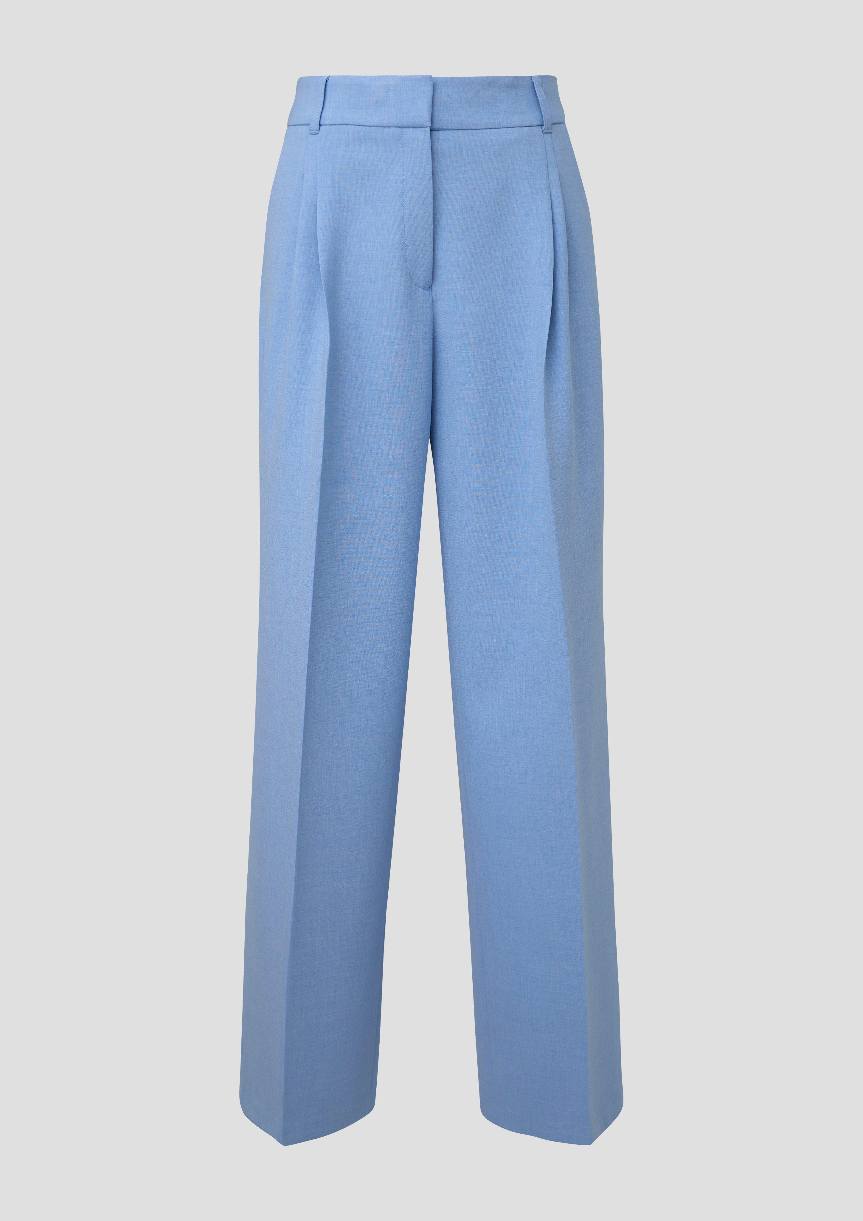 s.Oliver - Palazzo-Hose mit extra hohem Bund, Damen, blau