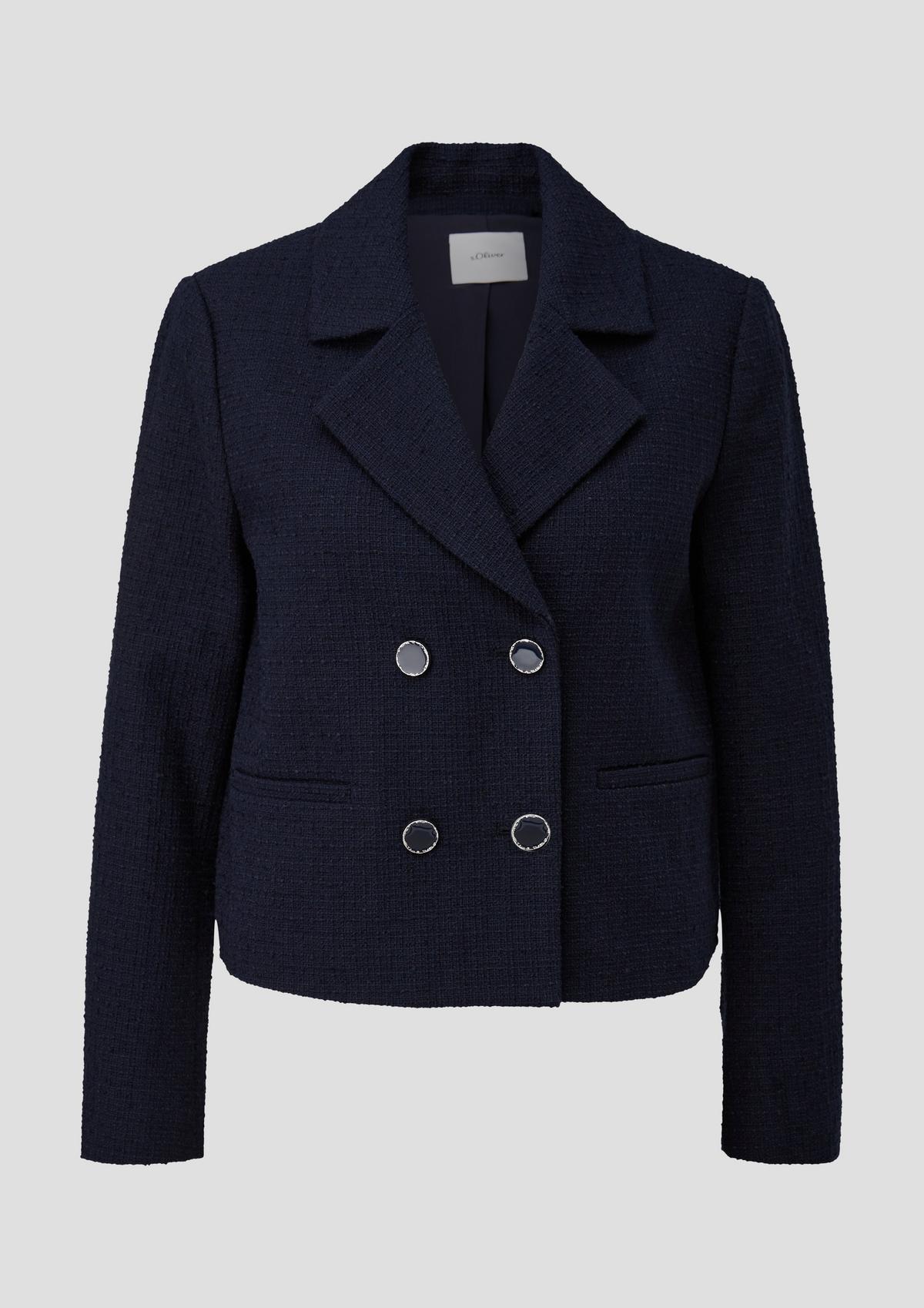 s.Oliver Cropped double-breasted blazer