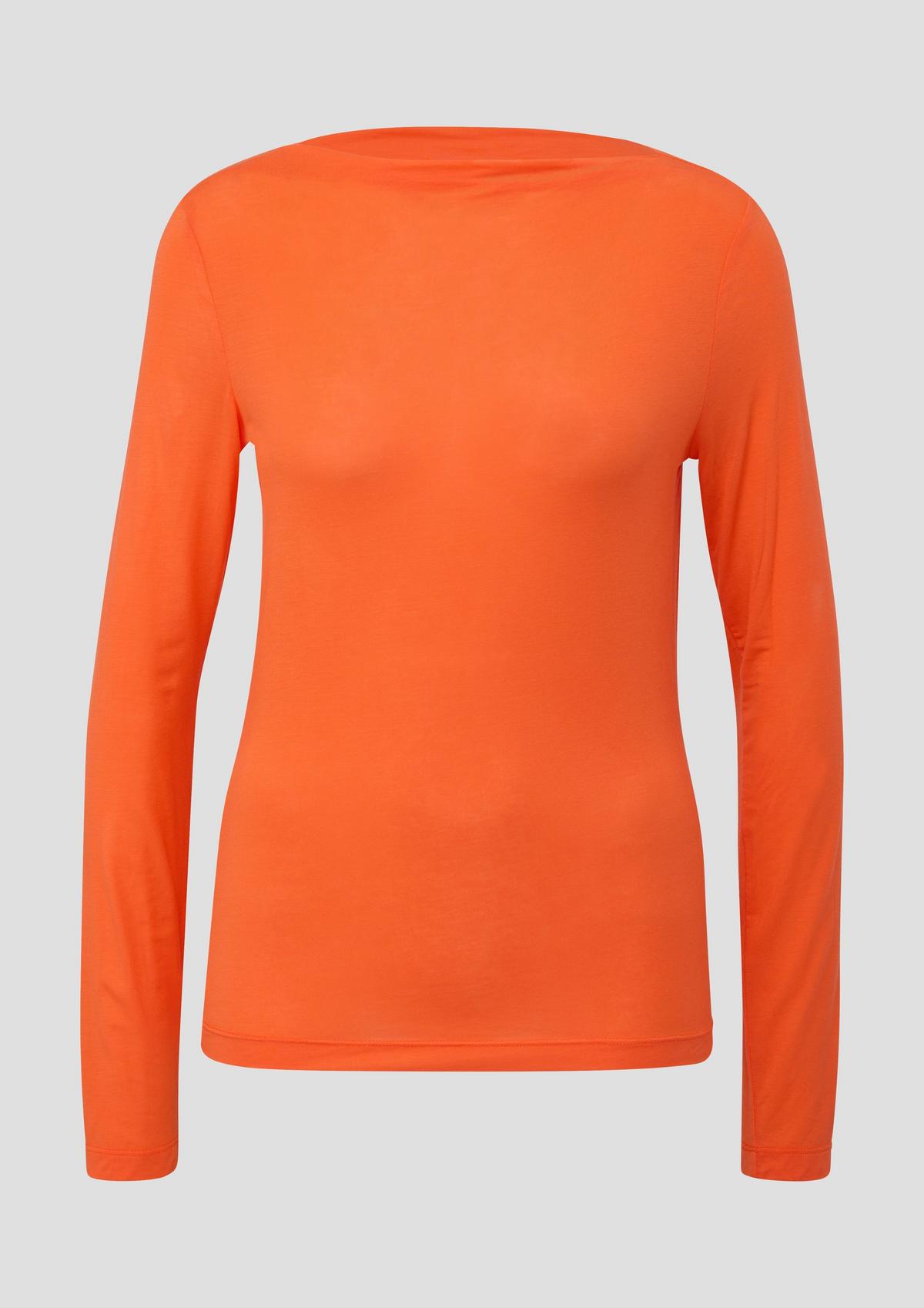 Long sleeve top in a lyocell blend - orange | s.Oliver
