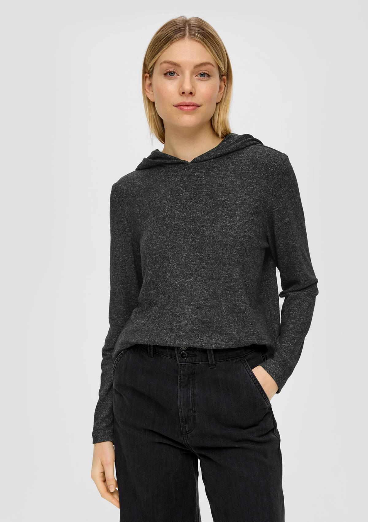 s.Oliver Hooded long sleeve top in a viscose blend