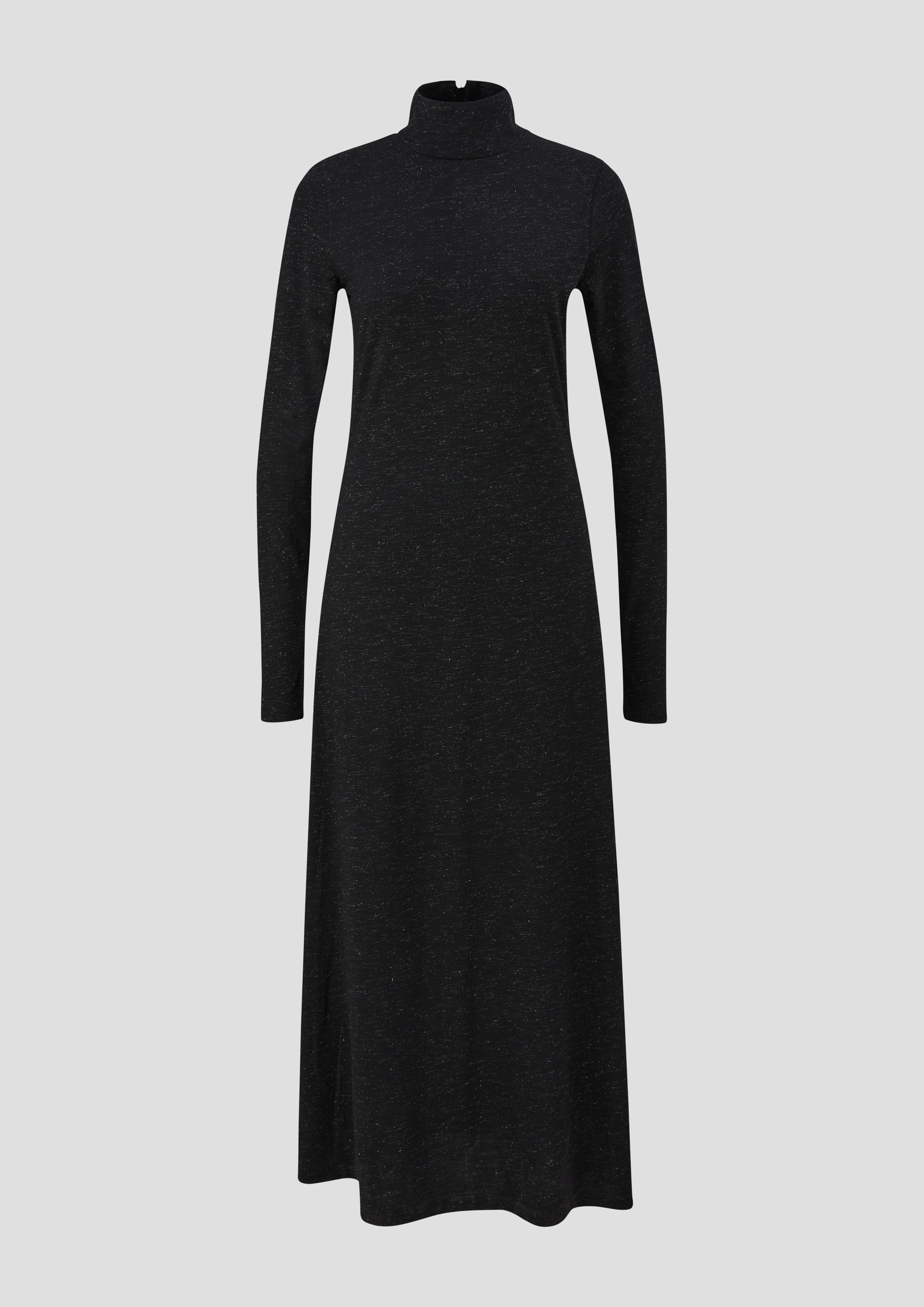 s.Oliver - Langes Kleid mit Glitzer-Effekt, Damen, schwarz