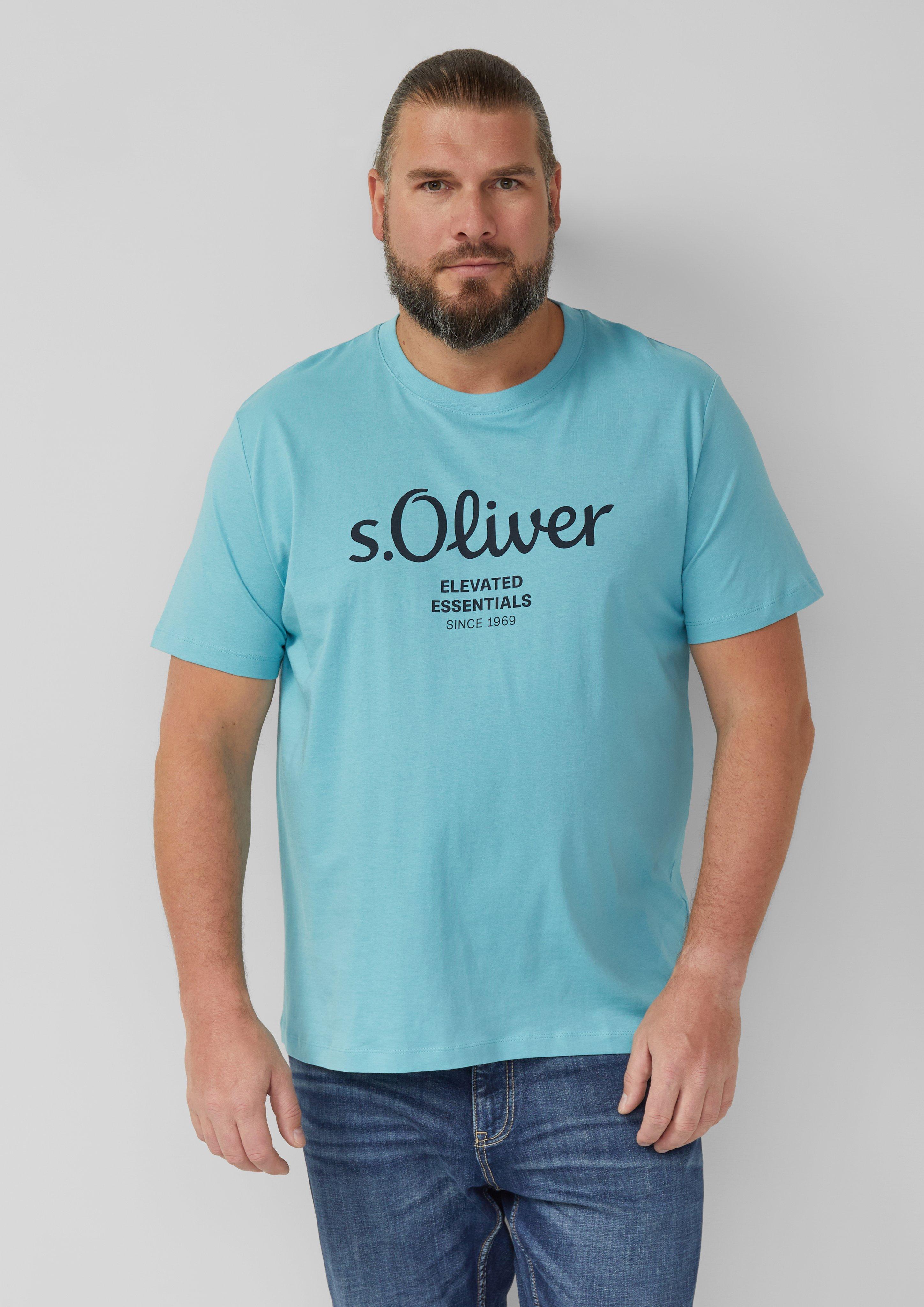 Thumbnail - Baumwoll-T-Shirt mit Logo-Print