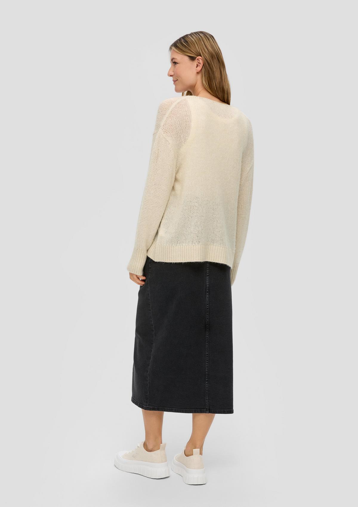 s.Oliver Leicht transparenter Strickpullover im Relaxed Fit