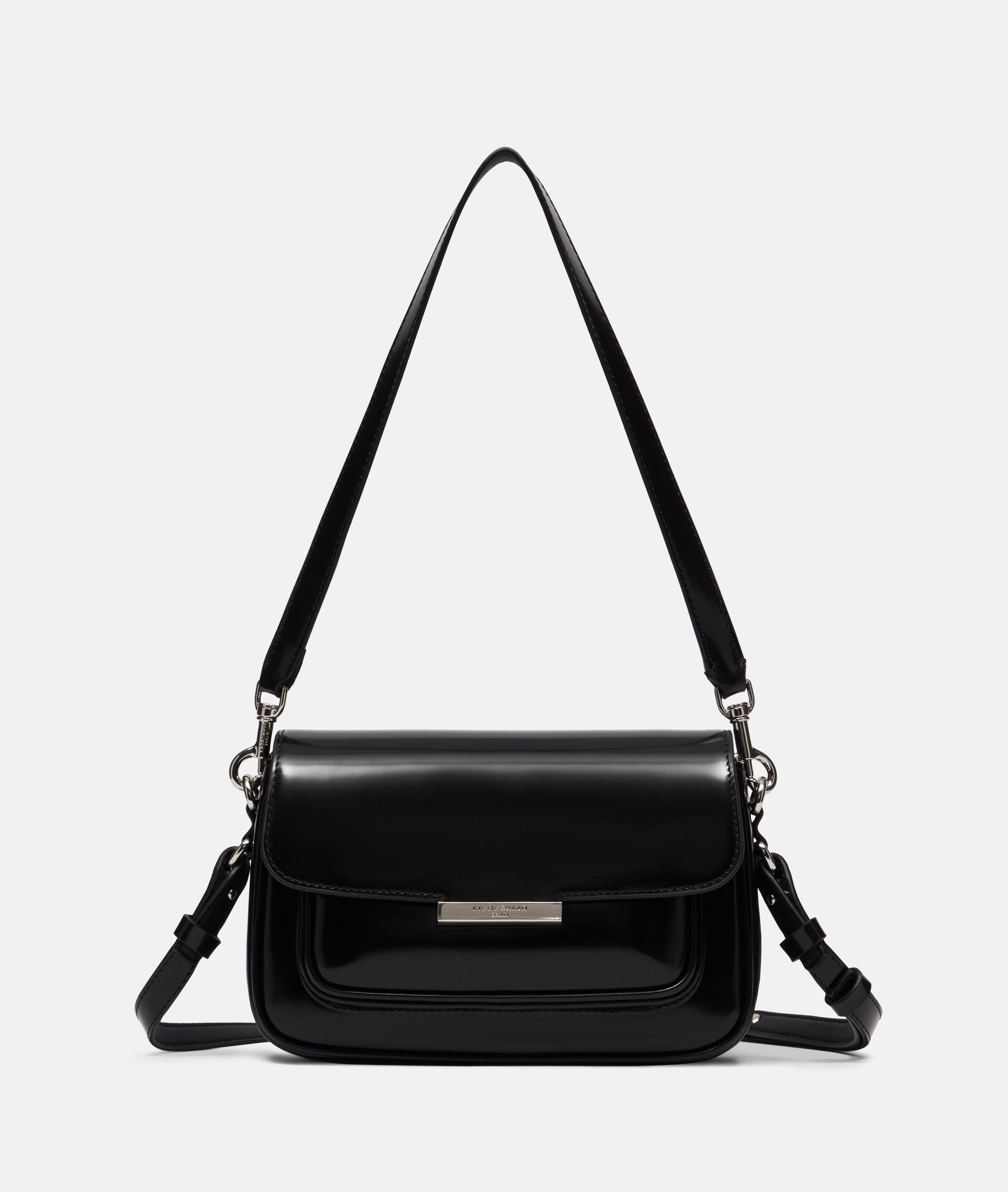 Liebeskind Berlin - Elegante Crossbody-Bag mit natürlichem Glanz -  schwarz