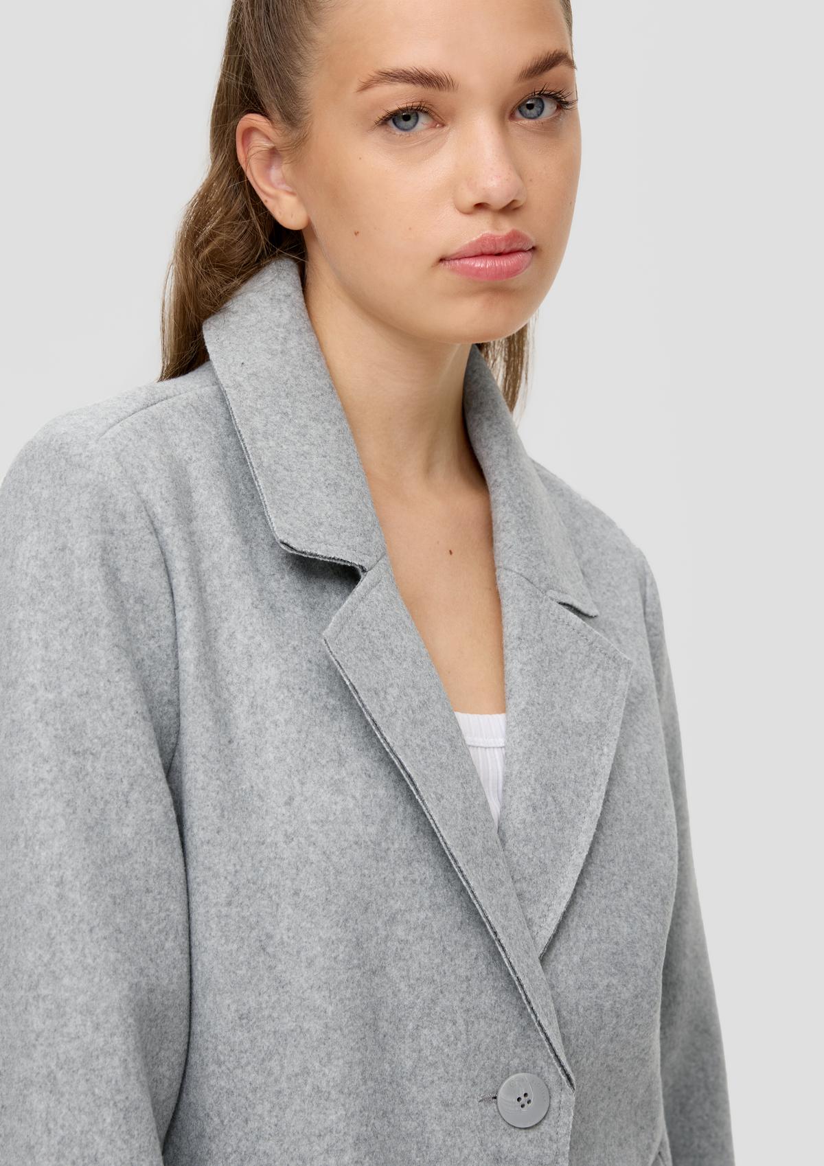 s.Oliver Wool coat with a turn-down collar
