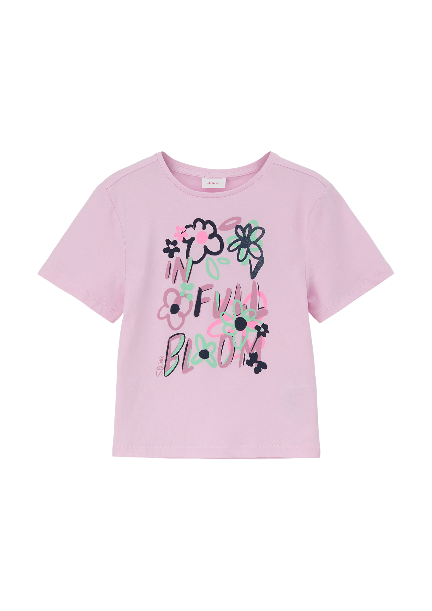 s.Oliver - T-Shirt mit Artwork, Kinder, Rosa