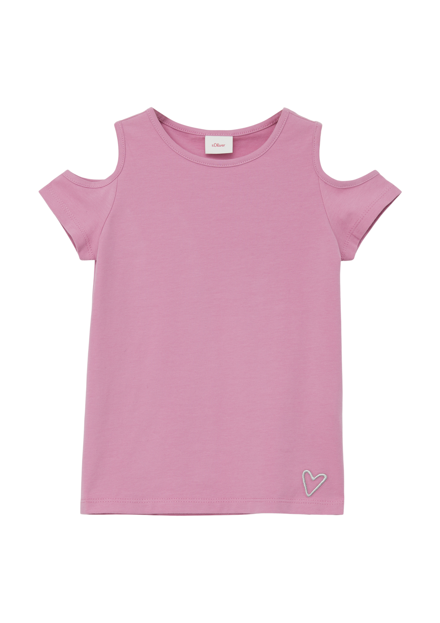 s.Oliver - T-Shirt mit Cut-outs, Kinder, Rosa