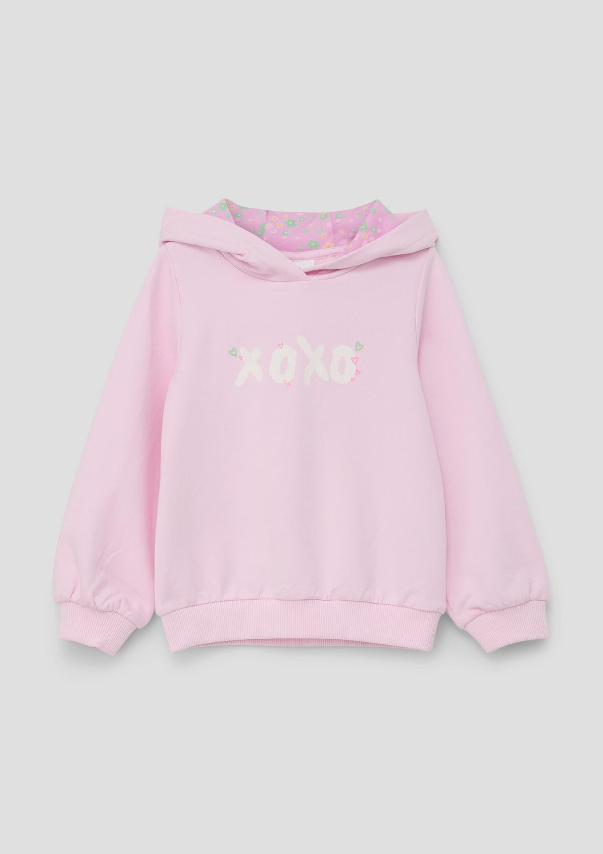 s.Oliver Hooded sweatshirt with a print