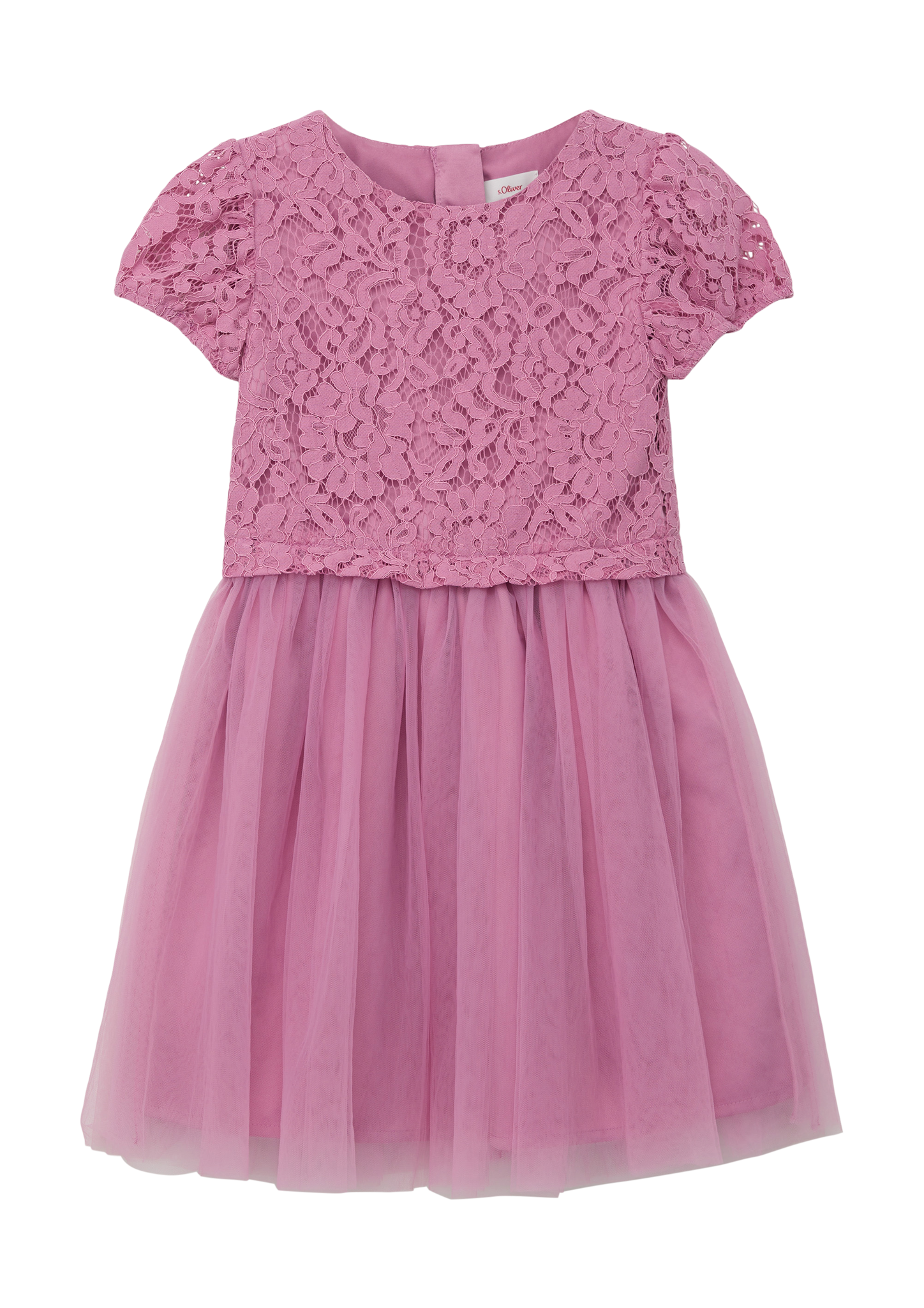 s.Oliver - Festliches Kleid aus Spitze und Tüll, Kinder, Rosa