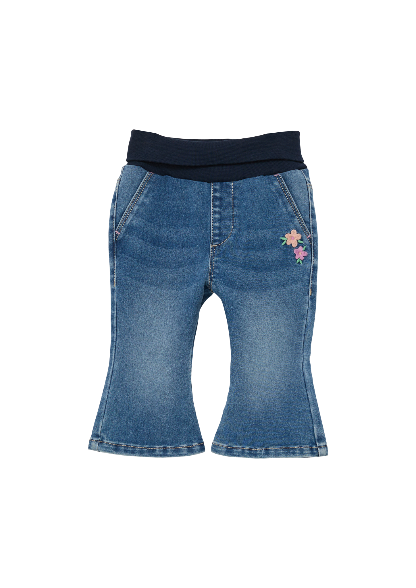 s.Oliver - Jeans / Regular Fit / High Rise / Flared Leg / Elastikbund, Babys, blau