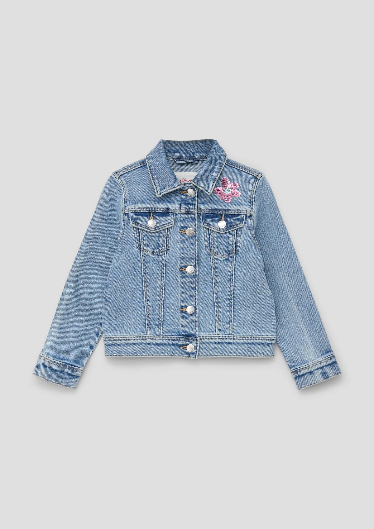 s.Oliver Denim jacket with embroidery