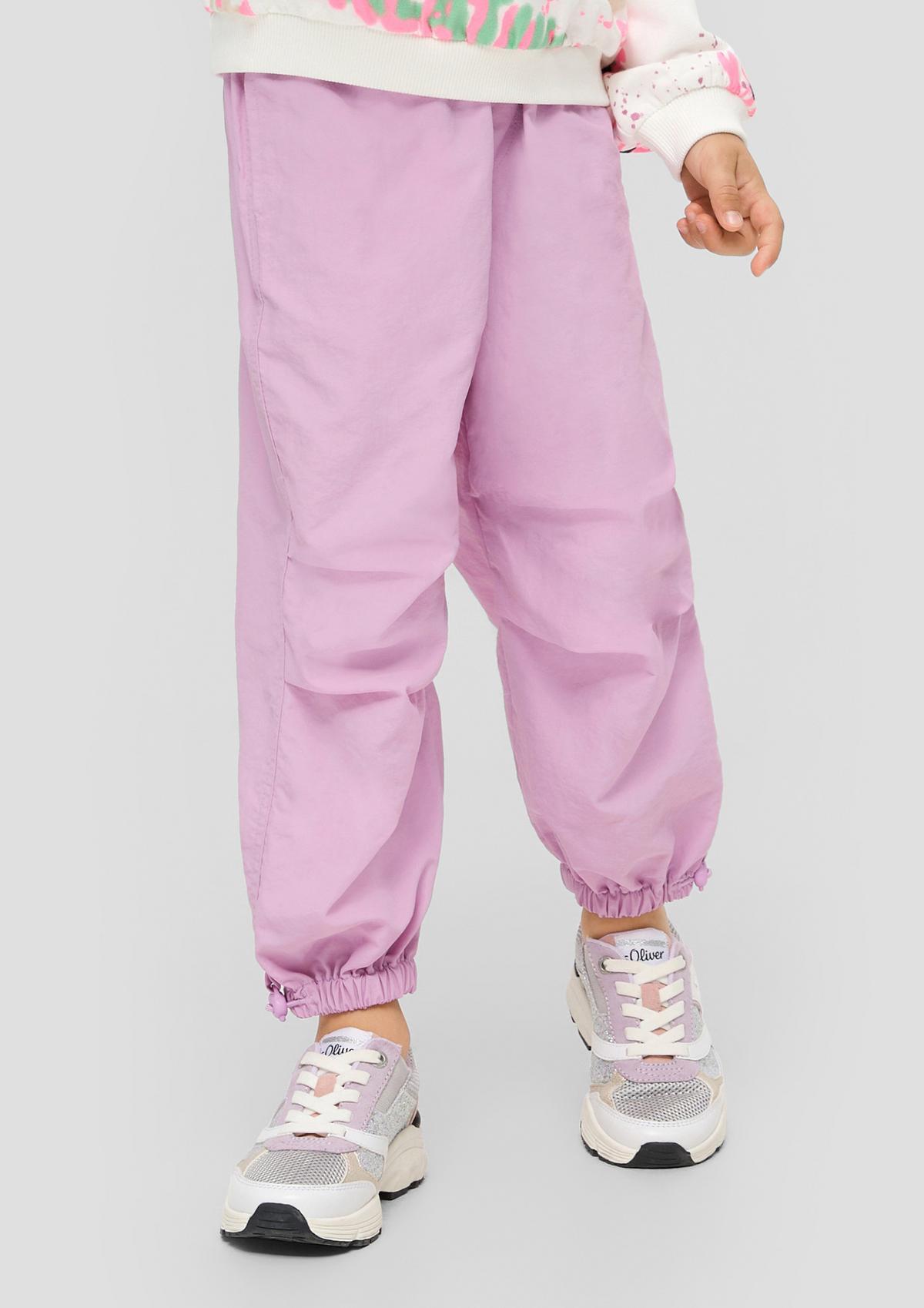 Parachute trousers with a high waistband
