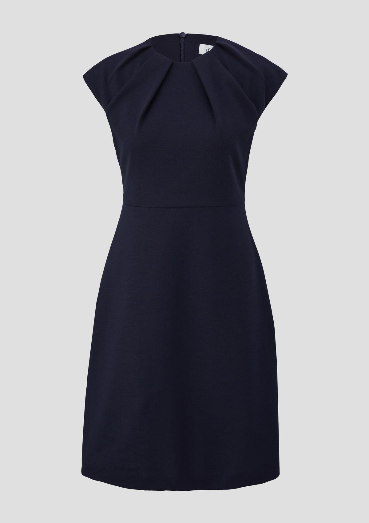s.Oliver Sleeveless sheath dress with pleated details