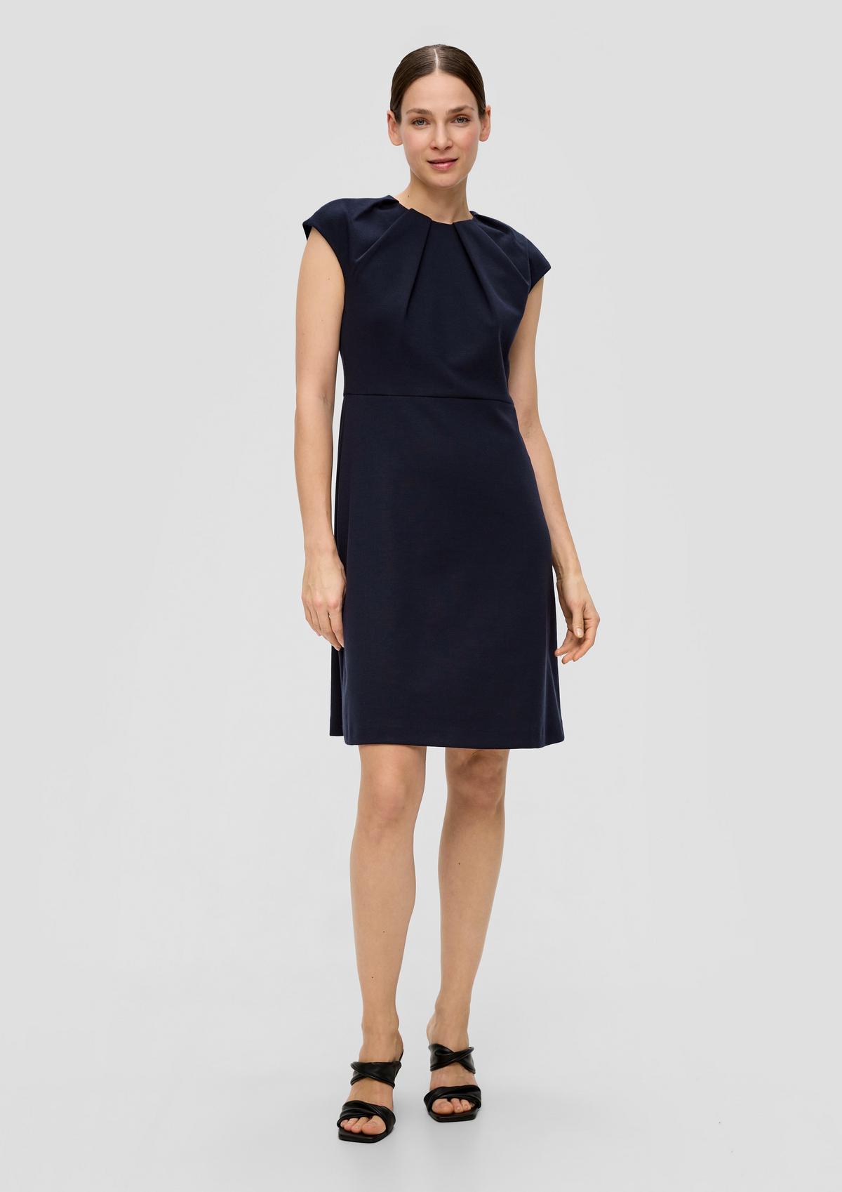 s.Oliver Sleeveless sheath dress with pleated details