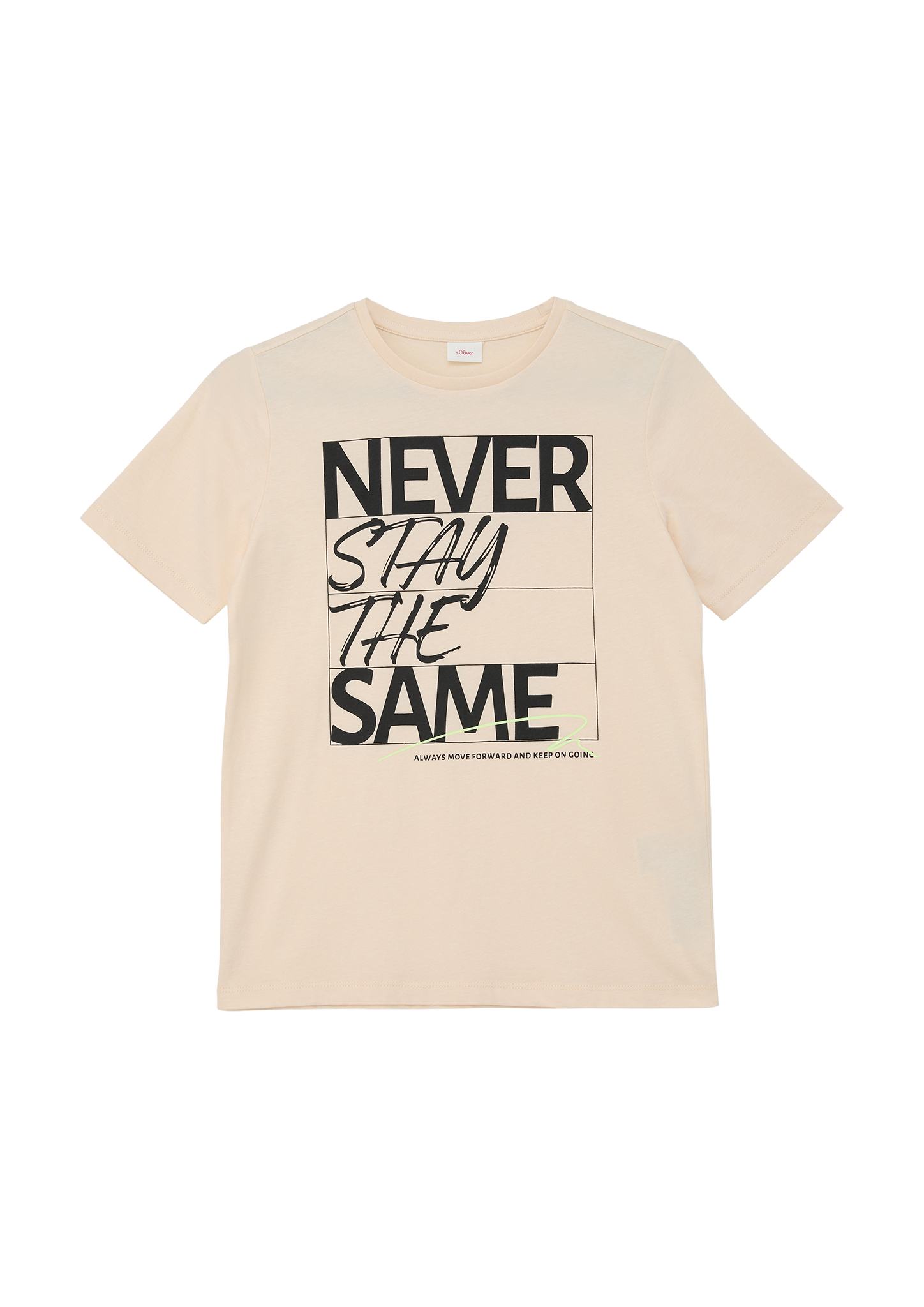 s.Oliver - T-Shirt mit Frontprint, Jungen, Beige