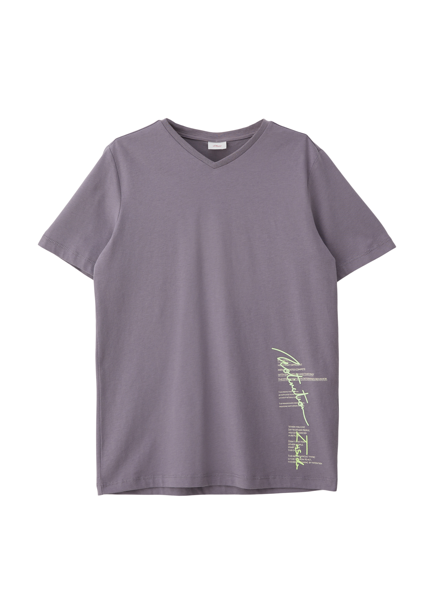 s.Oliver - T-Shirt mit V-Ausschnitt, Jungen, grau