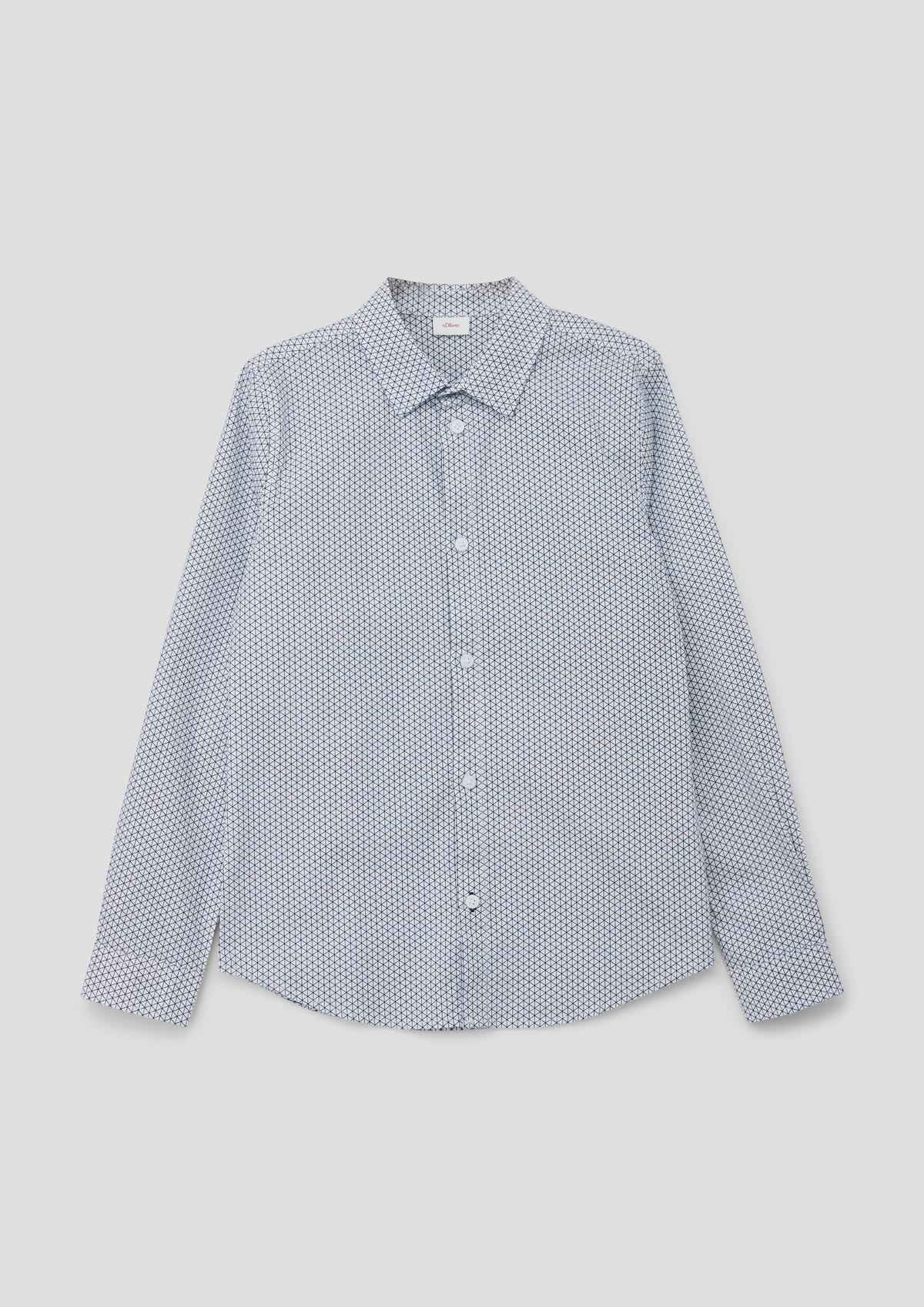 Poplin shirt made of stretch cotton - white