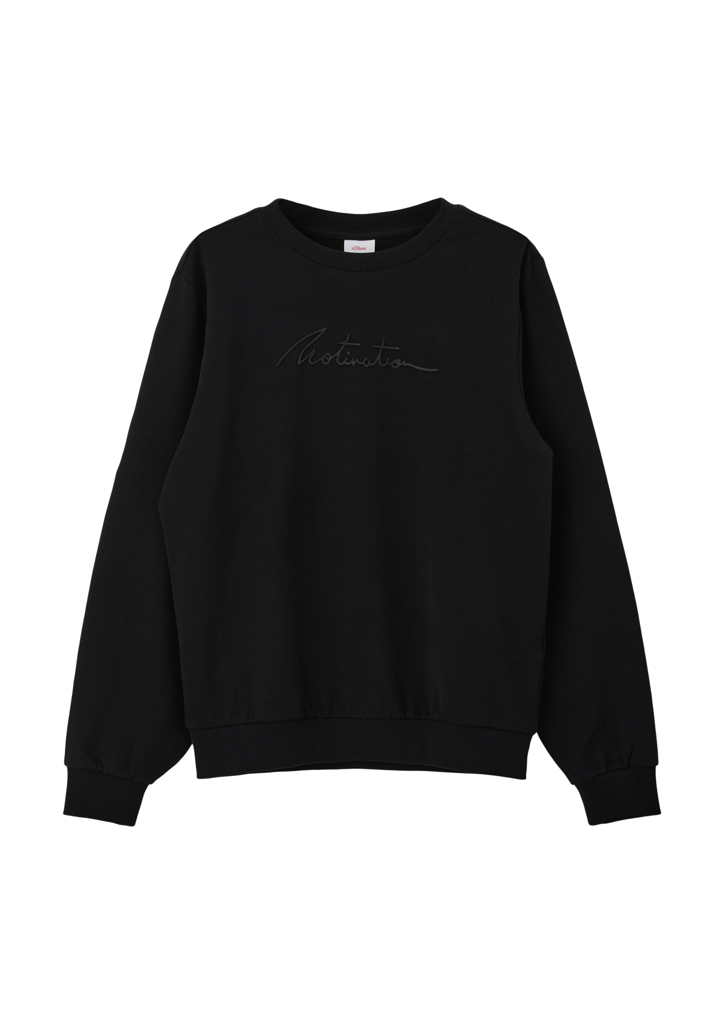 s.Oliver - Sweatshirt mit gummiertem Statement-Print, Jungen, schwarz