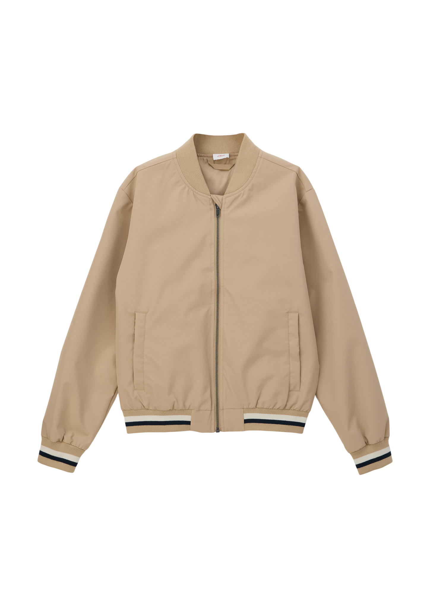 s.Oliver - Leicht gefütterter Blouson mit Streifen-Details, Jungen, Beige