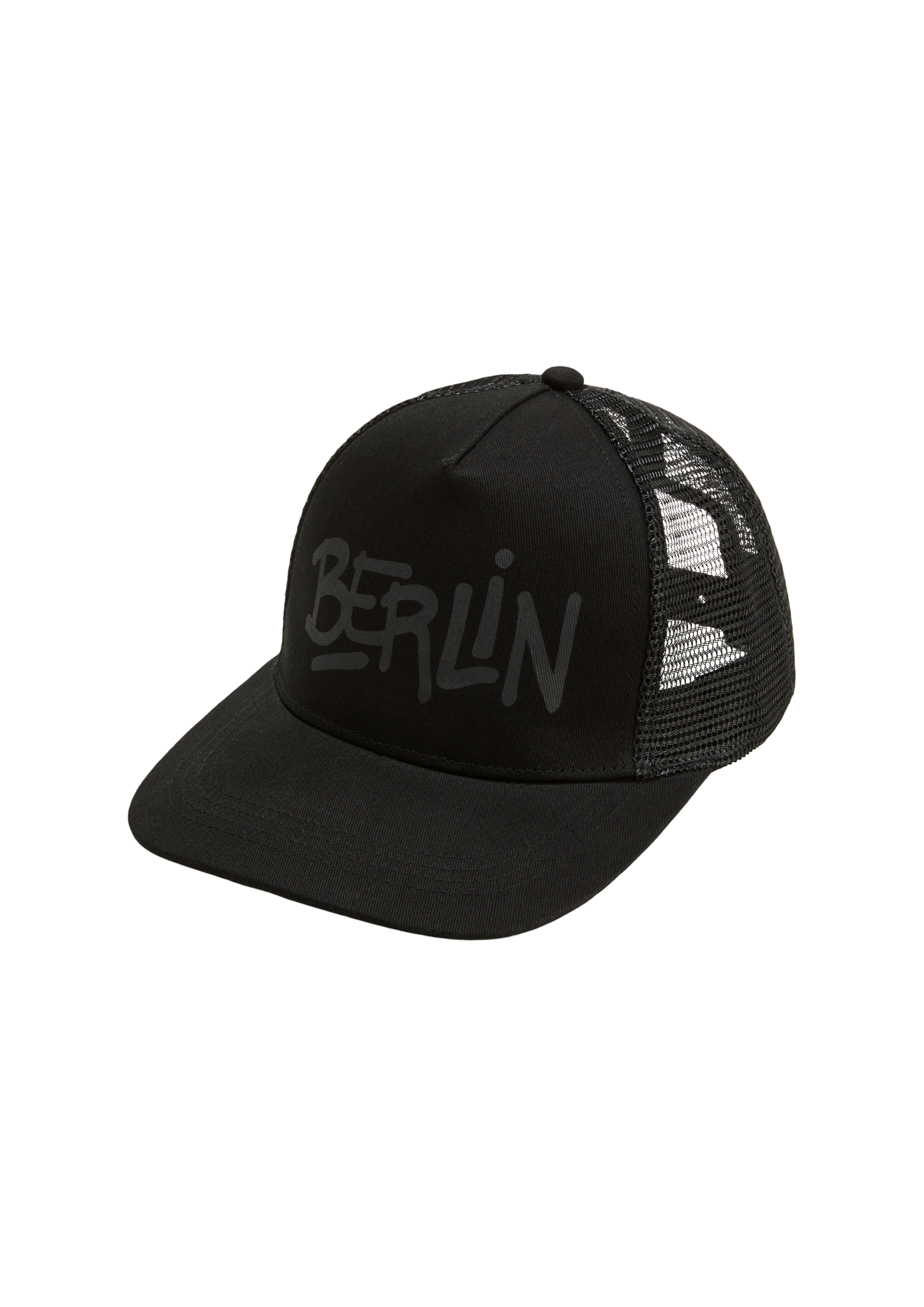 s.Oliver - Trucker-Cap mit Frontprint, Jungen, schwarz