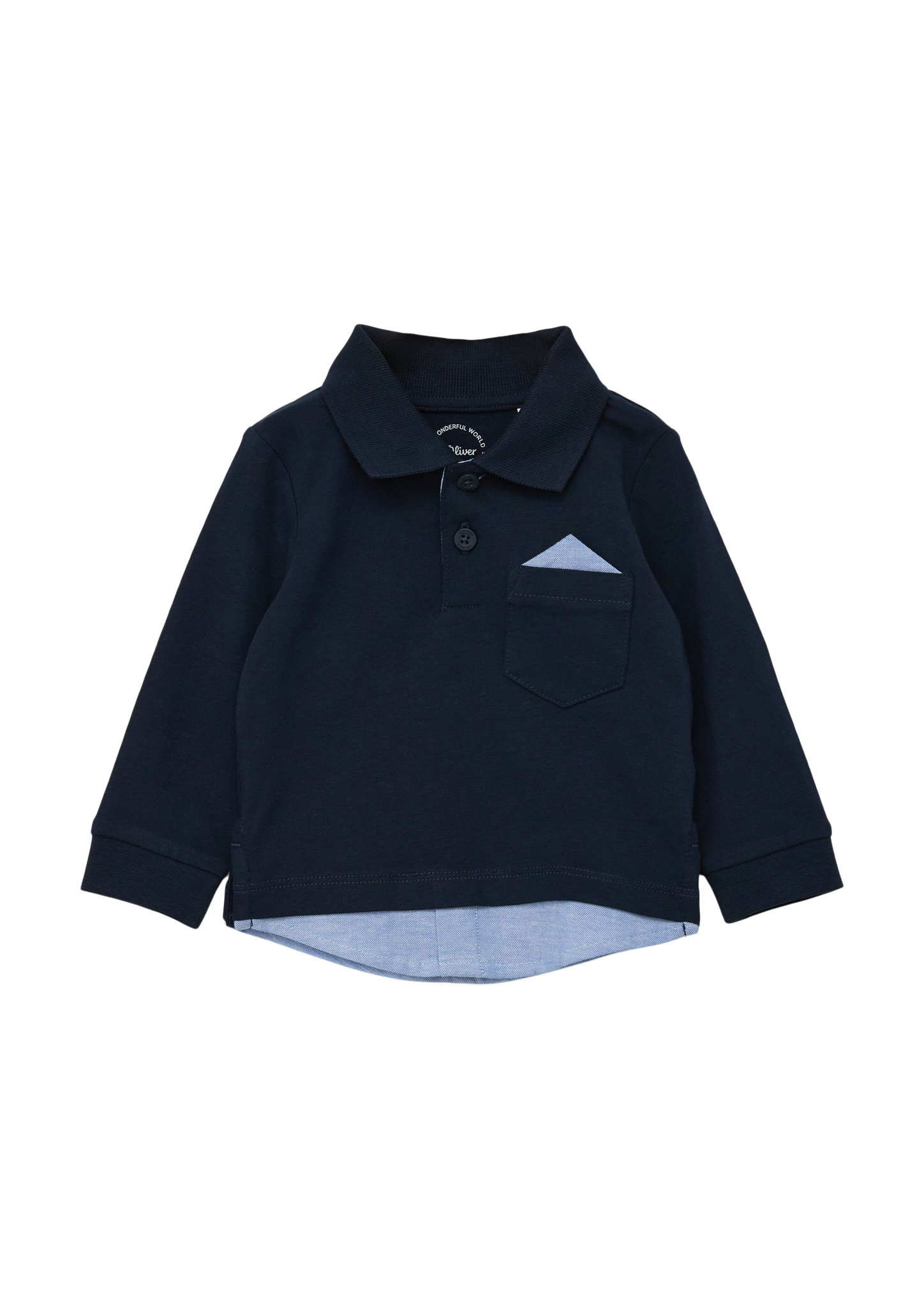 s.Oliver - Poloshirt in Layering-Optik, Babys, blau