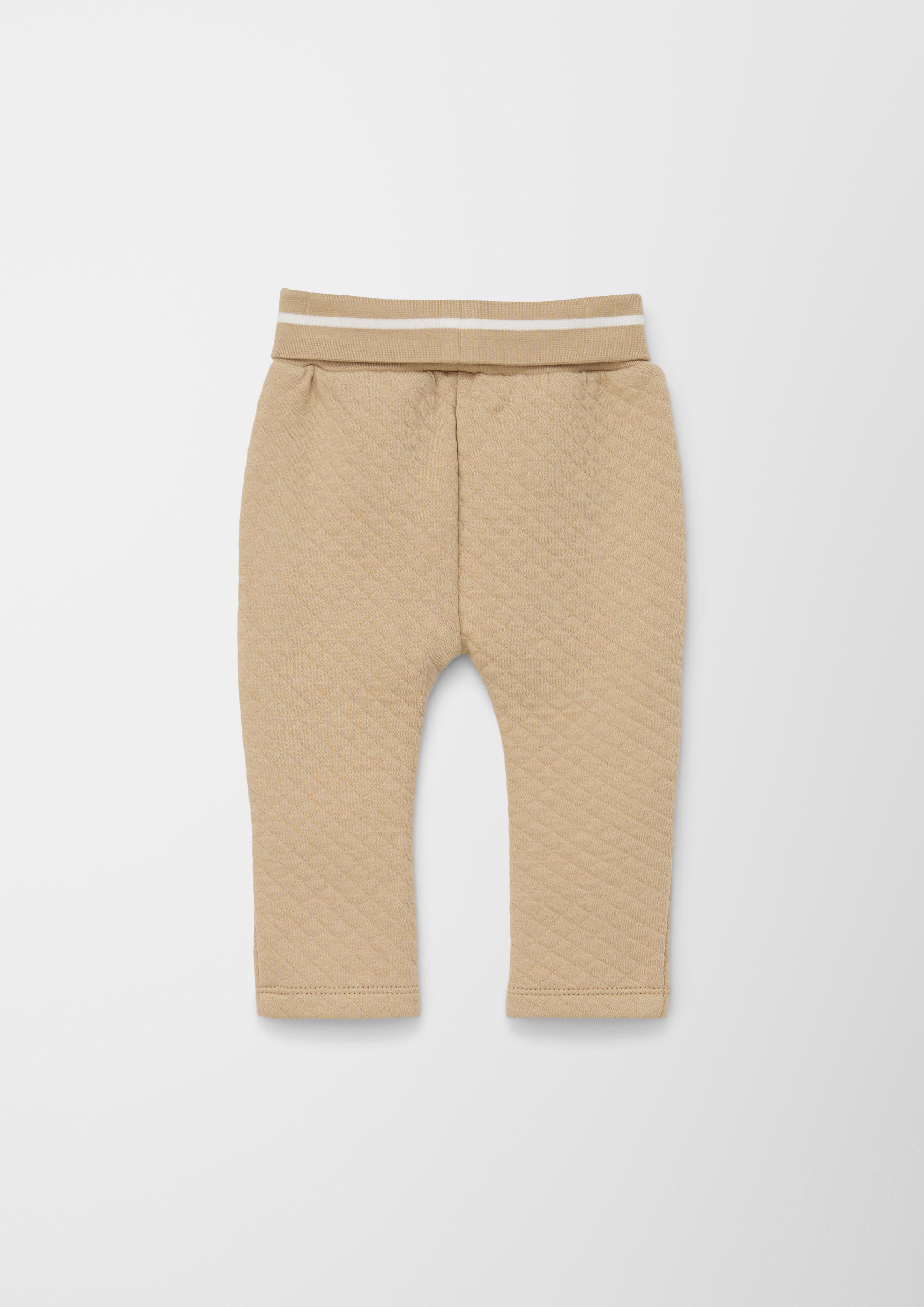 Tracksuit bottoms with a quilted texture beige s.Oliver