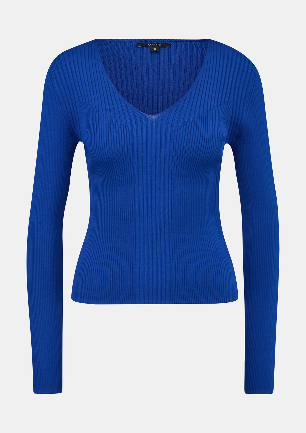 comma Knitted jumper with a ribbed texture