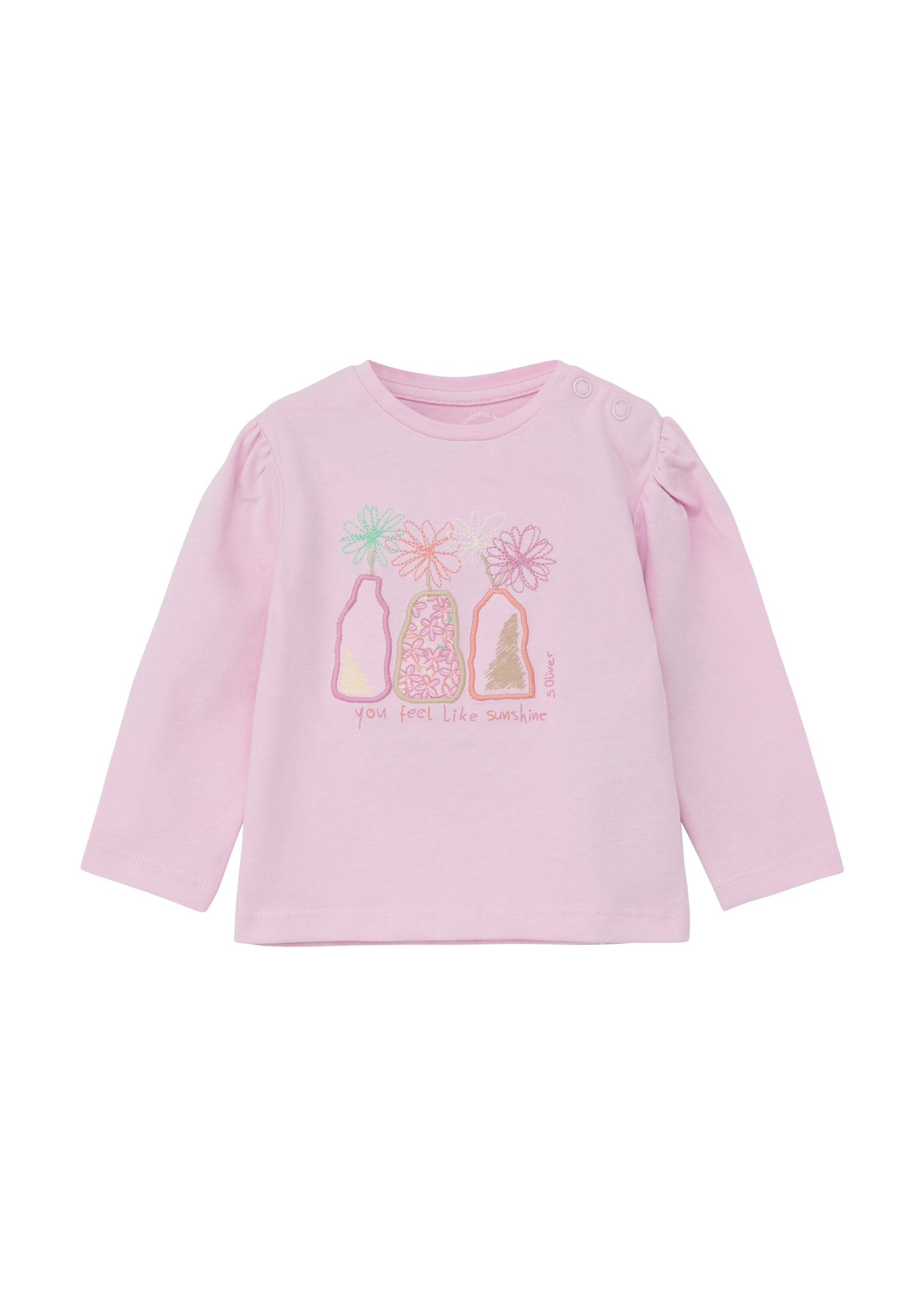 s.Oliver - Longsleeve mit Stickerei, Babys, Rosa