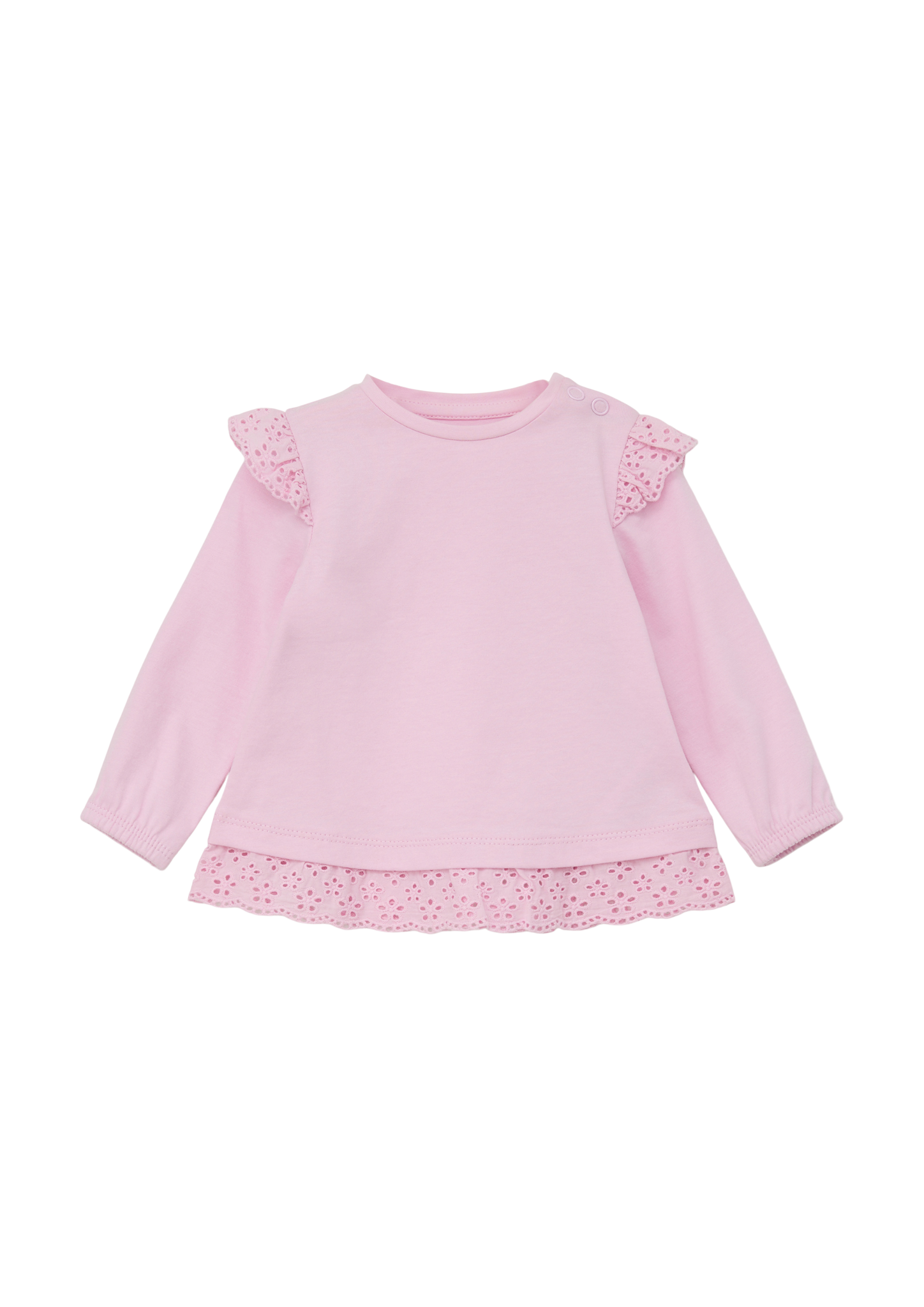 s.Oliver - Longsleeve mit Rüschen, Babys, Rosa