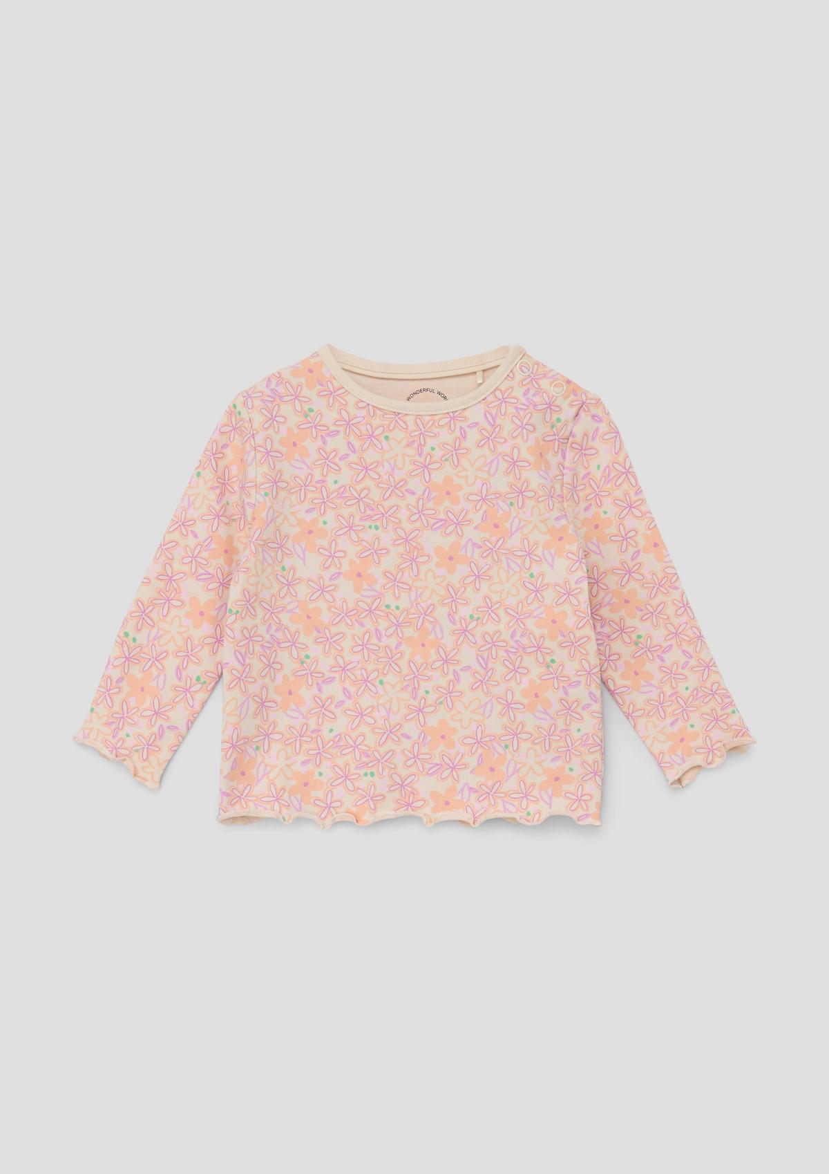 s.Oliver Long sleeve top with a floral pattern